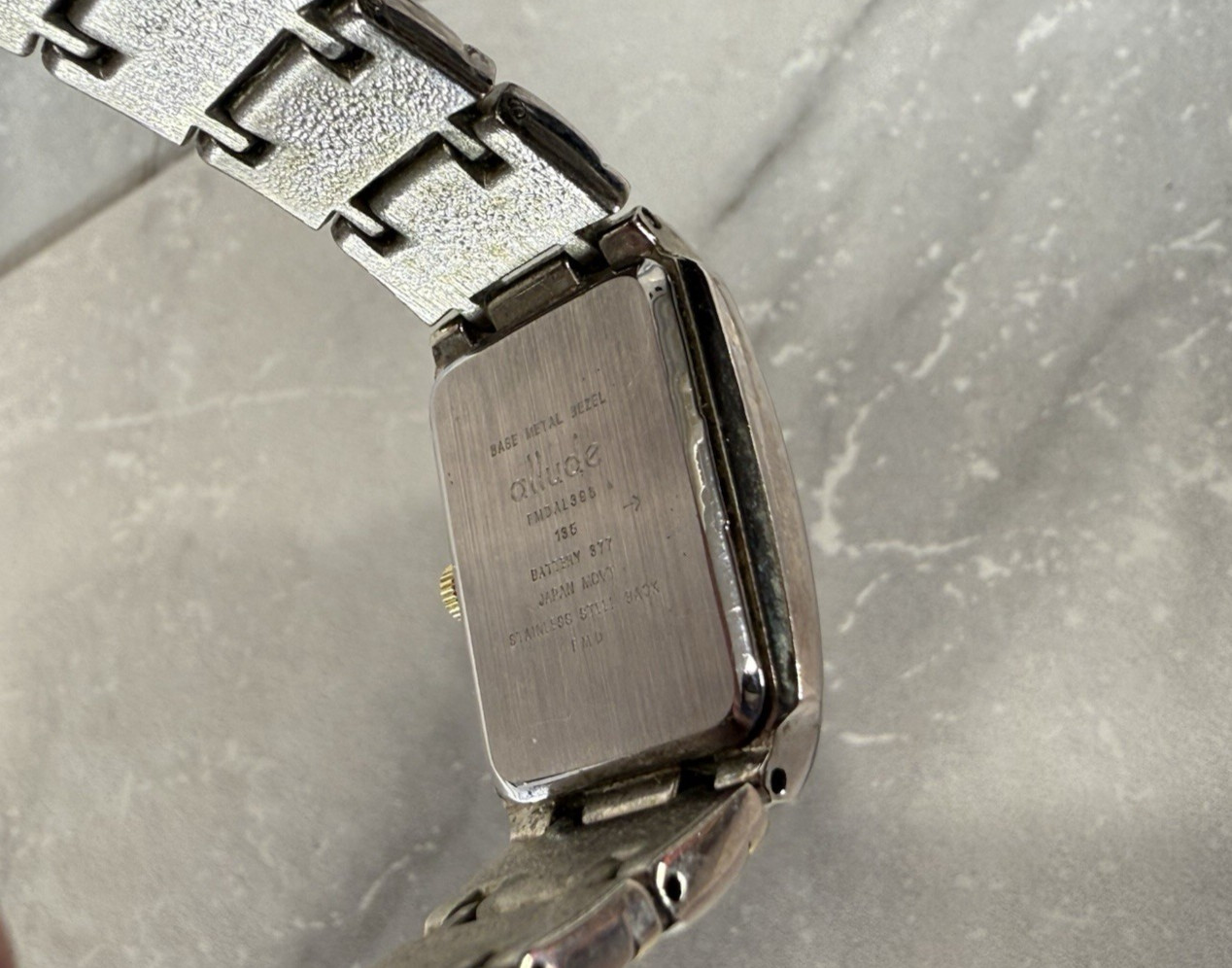 ALLUDE 10k Gold plated Silver Tone with Rhinestones Watch