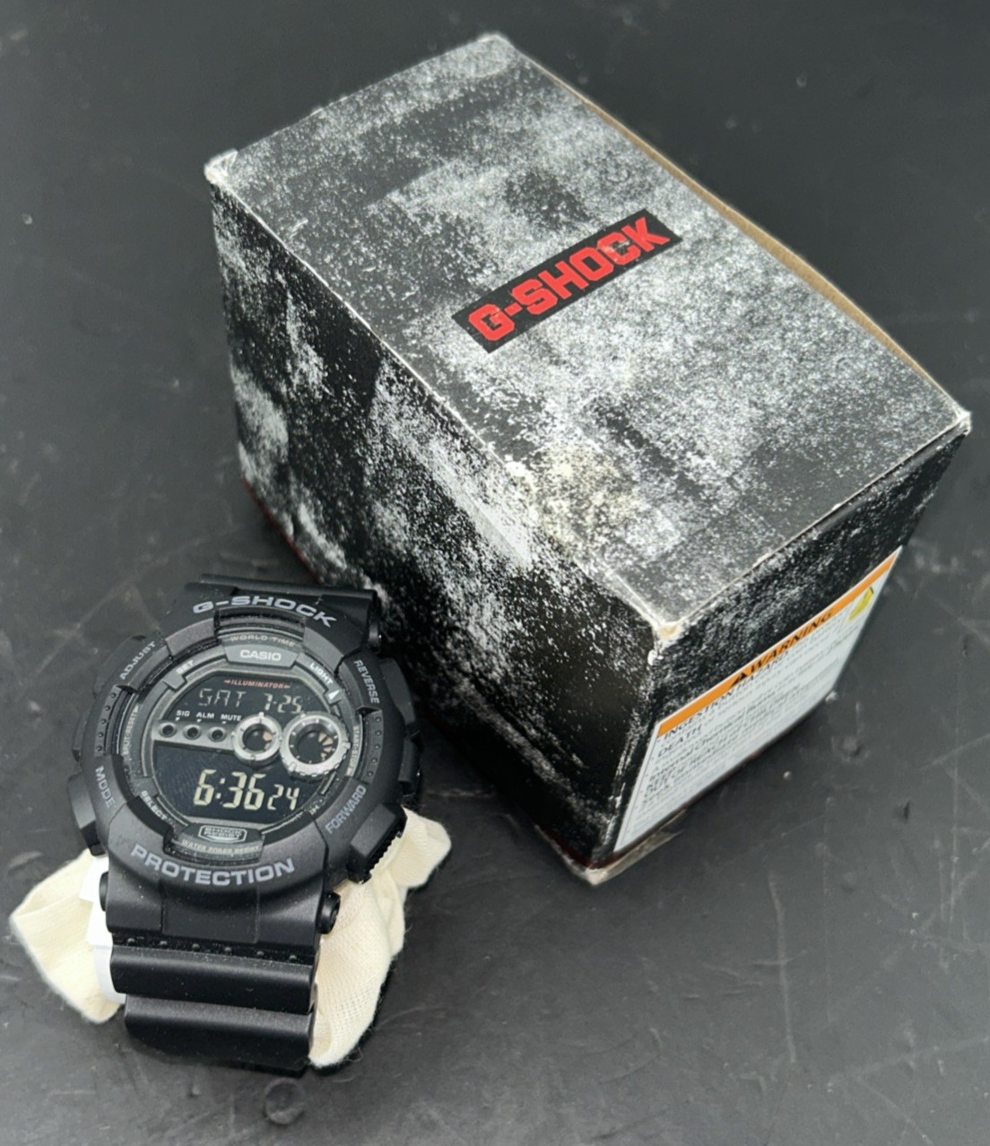 Casio Men’s Watch G-Shock X-large G World Timer Round Black Resin Strap GD100-1B