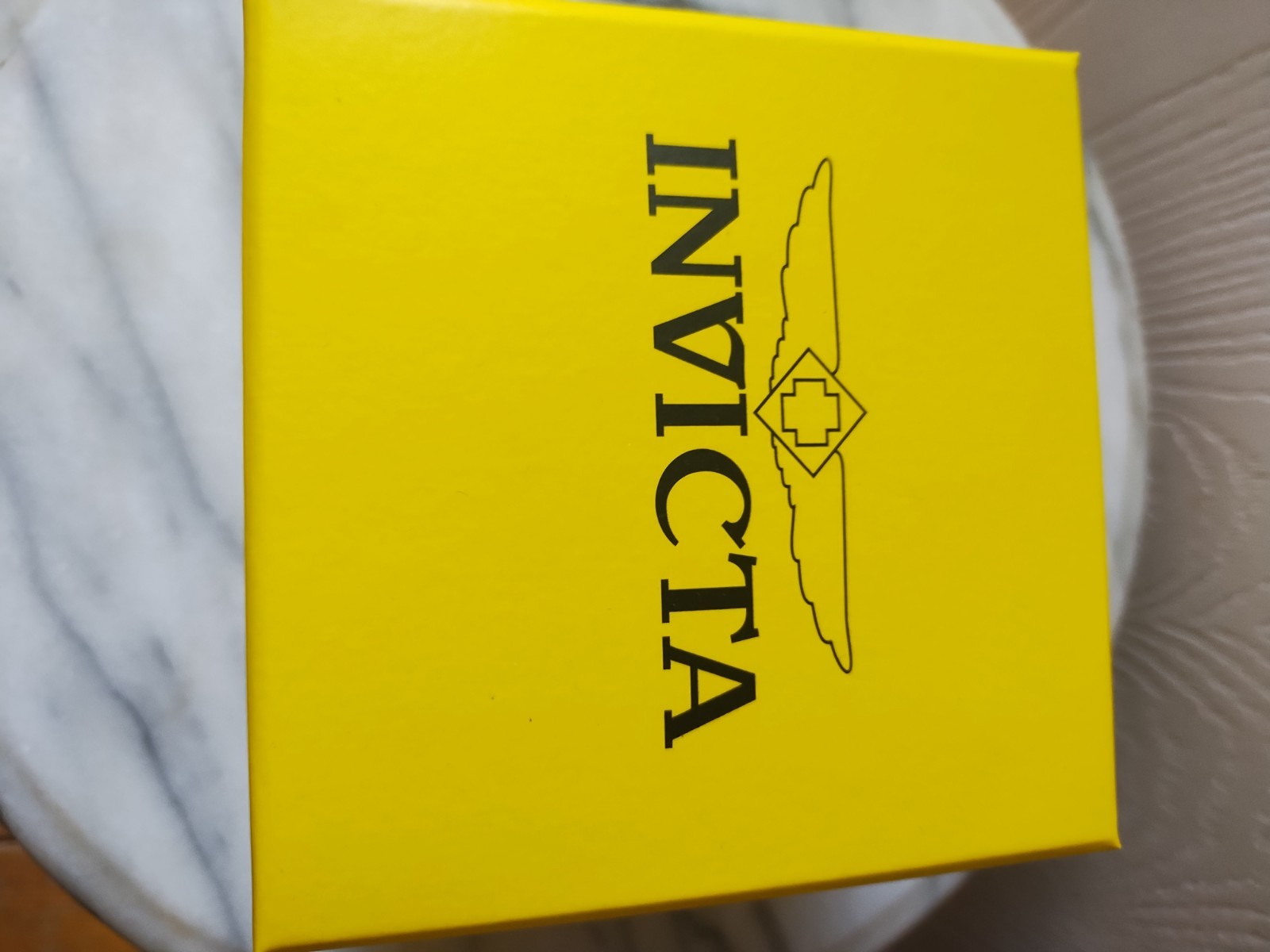 Invicta Men’s Waterproof 217399 Black Dial Yellow Silicone Band