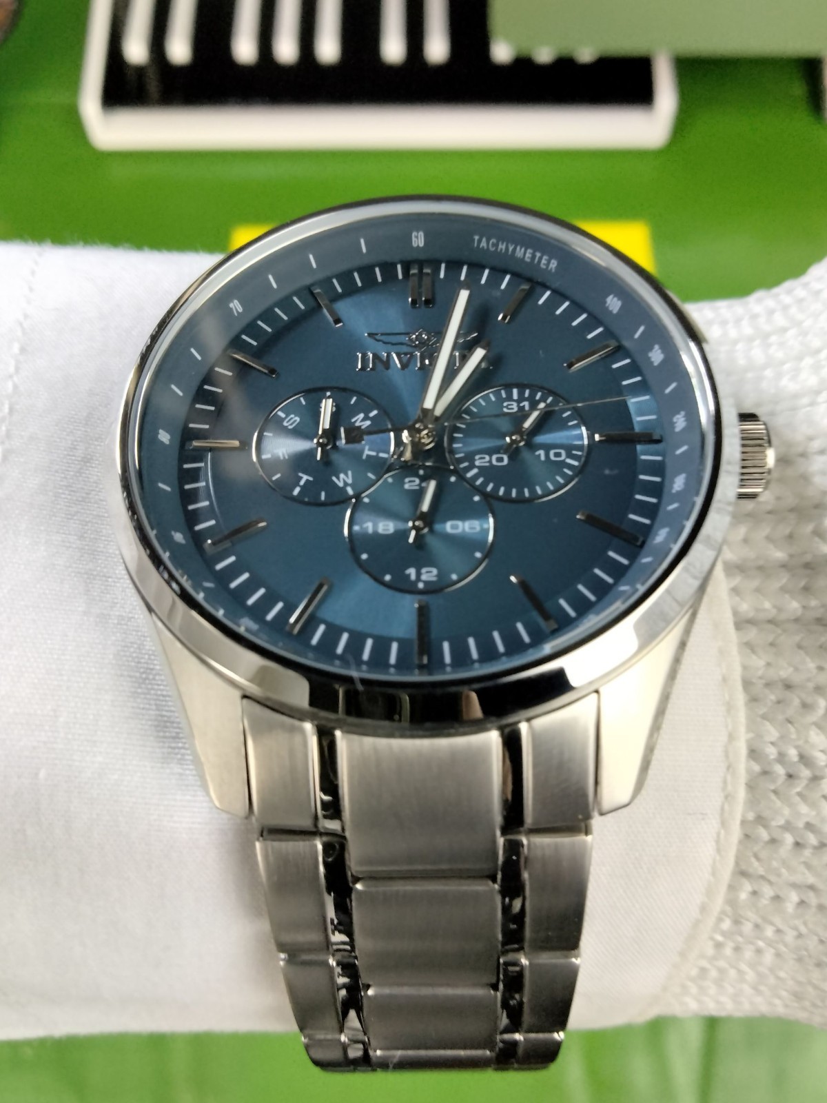 Invicta Specialty 49950 Blue Dial Stainless Steel Men’s Quartz Watch 44 mm 100 M