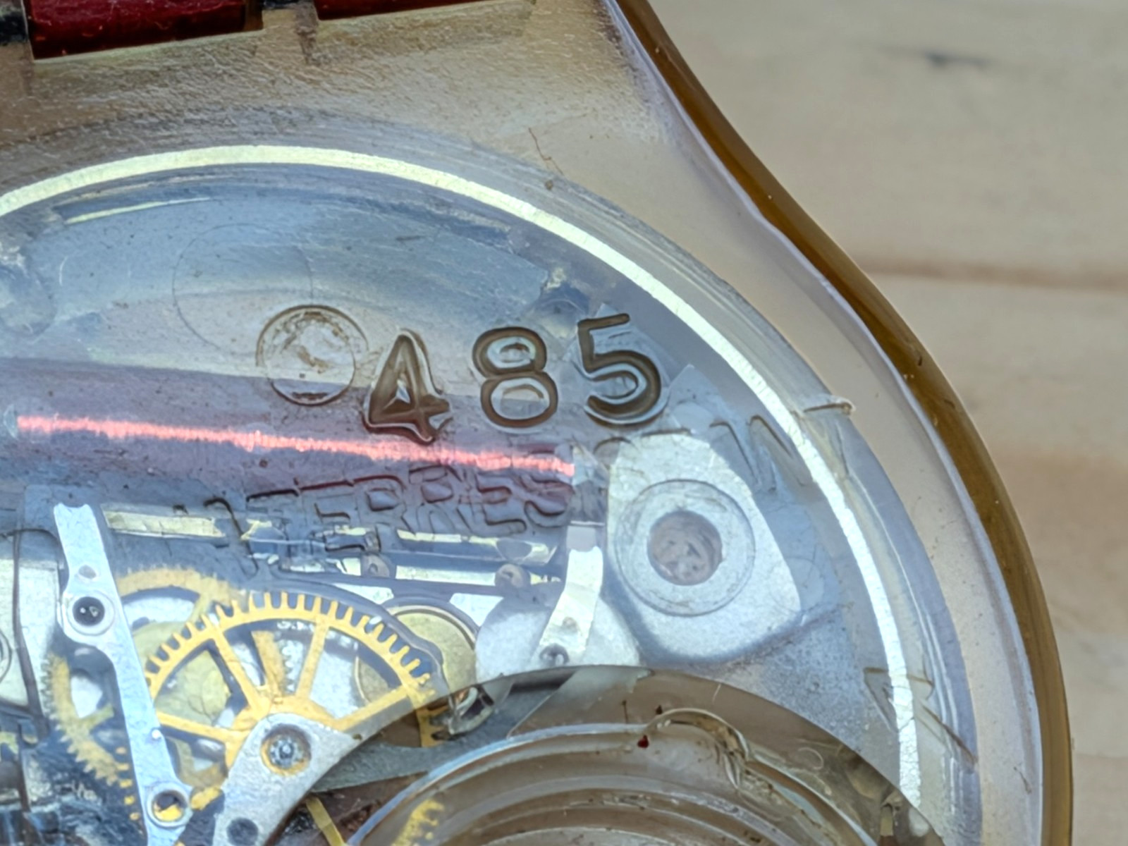 Vintage Swatch Watch red / clear case