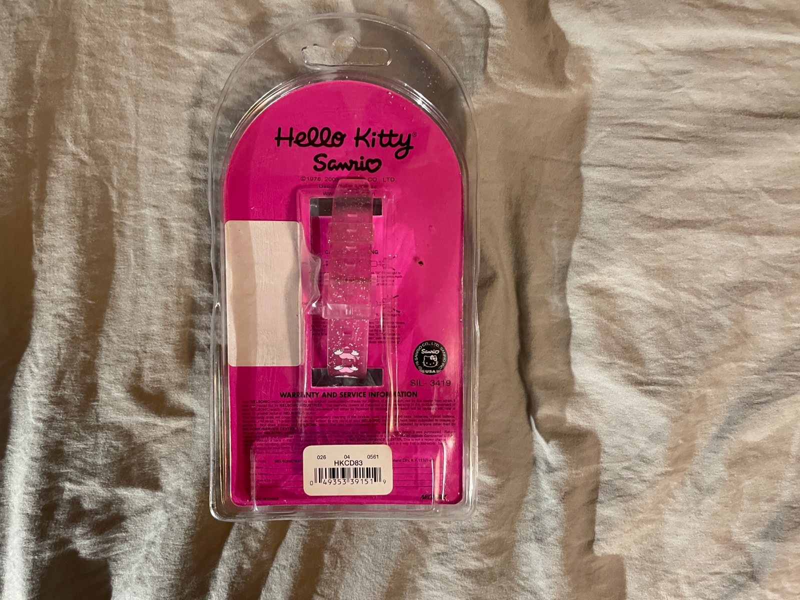 SEALED Sanrio Hello Kitty LCD Watch Digital Wristwatch Pink Purple Nelsonic