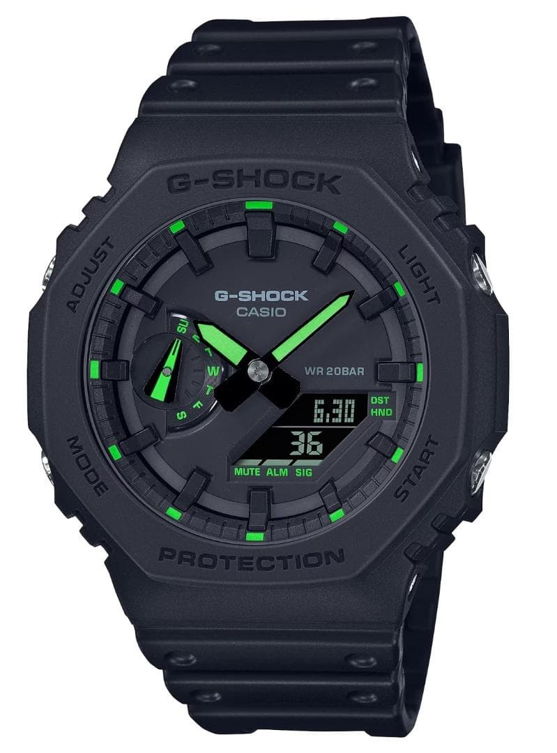 Casio G-SHOCK Men’s Analog-Digital GA-2100-1A3 Green New Products