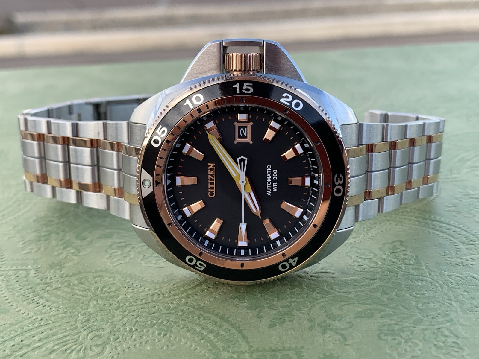 Citizen Grand Touring Stainless Steel Two Tone 44mm Automatic Watch NB1036-50E