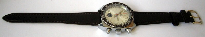 VINTAGE EXCELLENT DDR GERMANY RUHLA FLYBACK DIVER CHRONOGRAPH, SERVICED, 1970’s