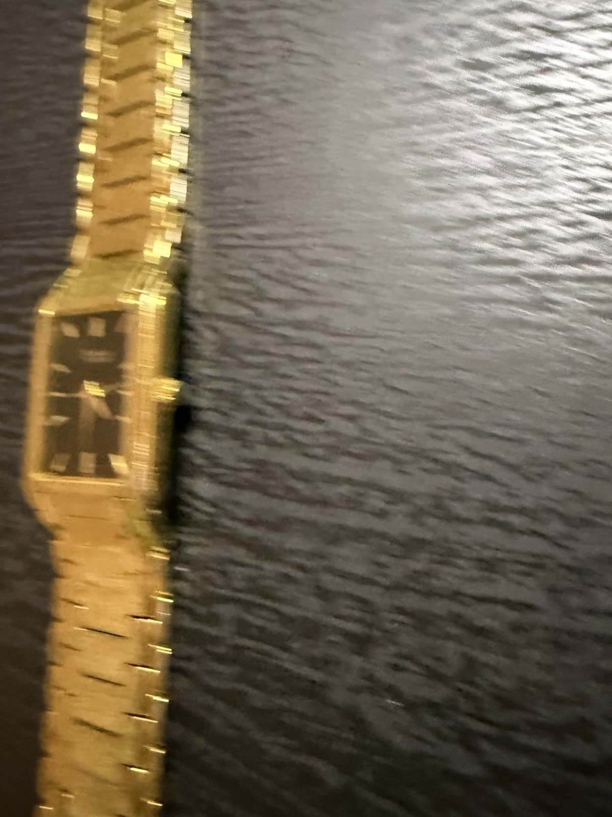 Bulova Caravelle Rectangle Quartz Watch Black Dial Gold Tone Bracelet 22mm