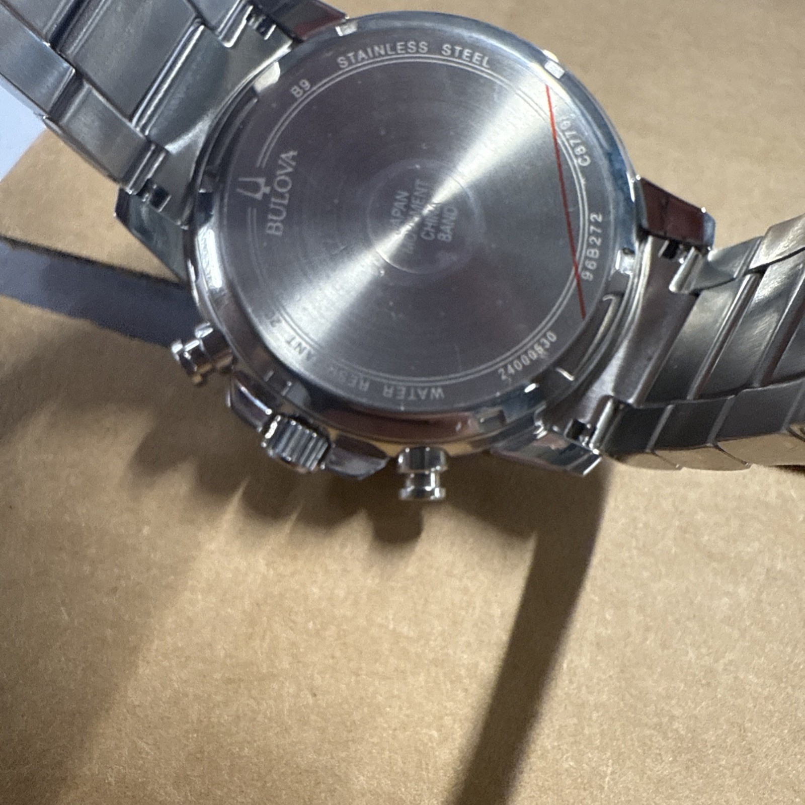 Bulova Precisionist 96B272 Men’s Chronograph Quartz Watch Black Dial Used