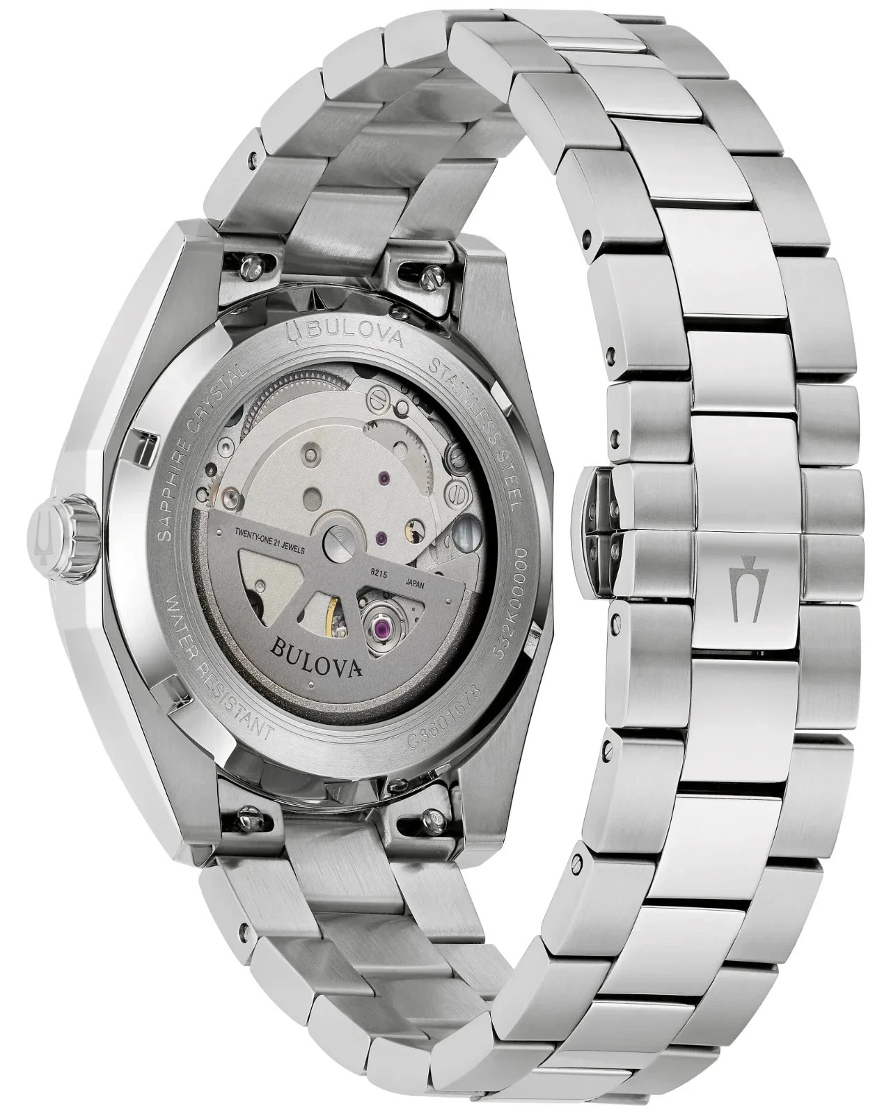 Bulova Sutton Automatic Green Soleil Dial Stainless Steel 41mm Mens Watch 96B424