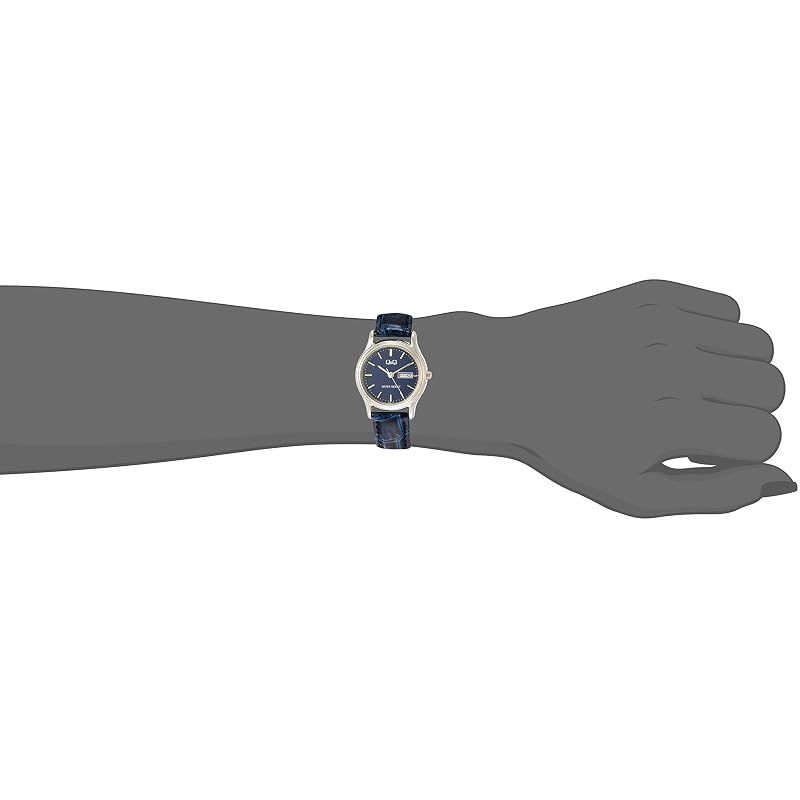 Brand New Citizen Q Q Watch Analog Waterproof Date Day Leather Strap A205 302 La