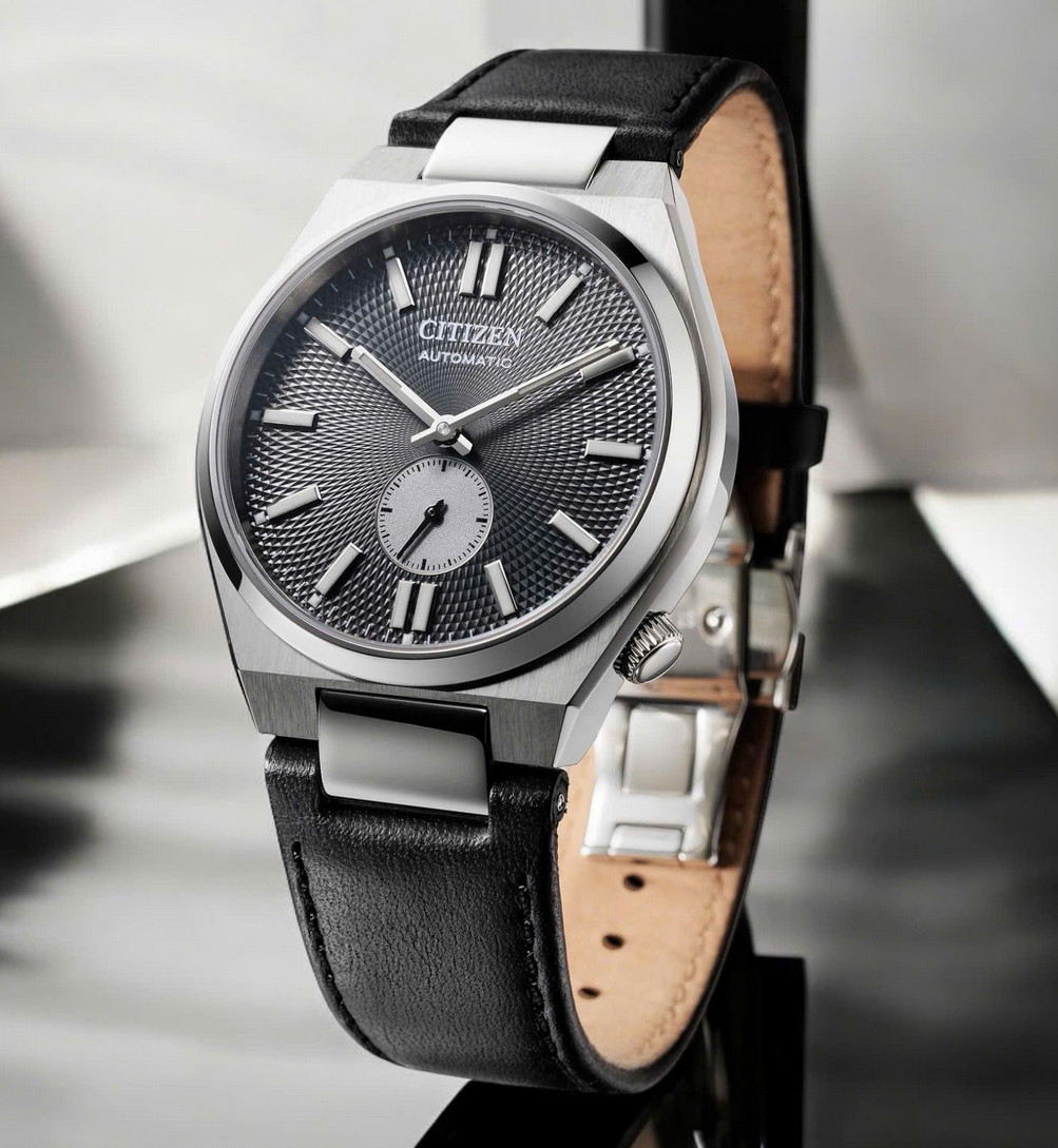 Citizen TSUYOSA Small Second Automatic Textured Gray Dial Mens Watch #NK5010-01H