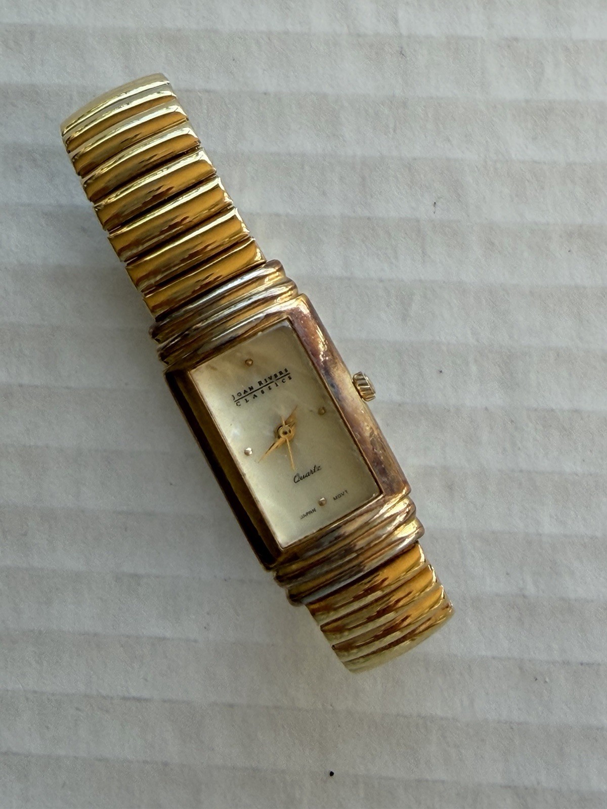 Vintage Joan Rivers Classics Stretch Bracelet Quartz Watch NOS- Needs Battery