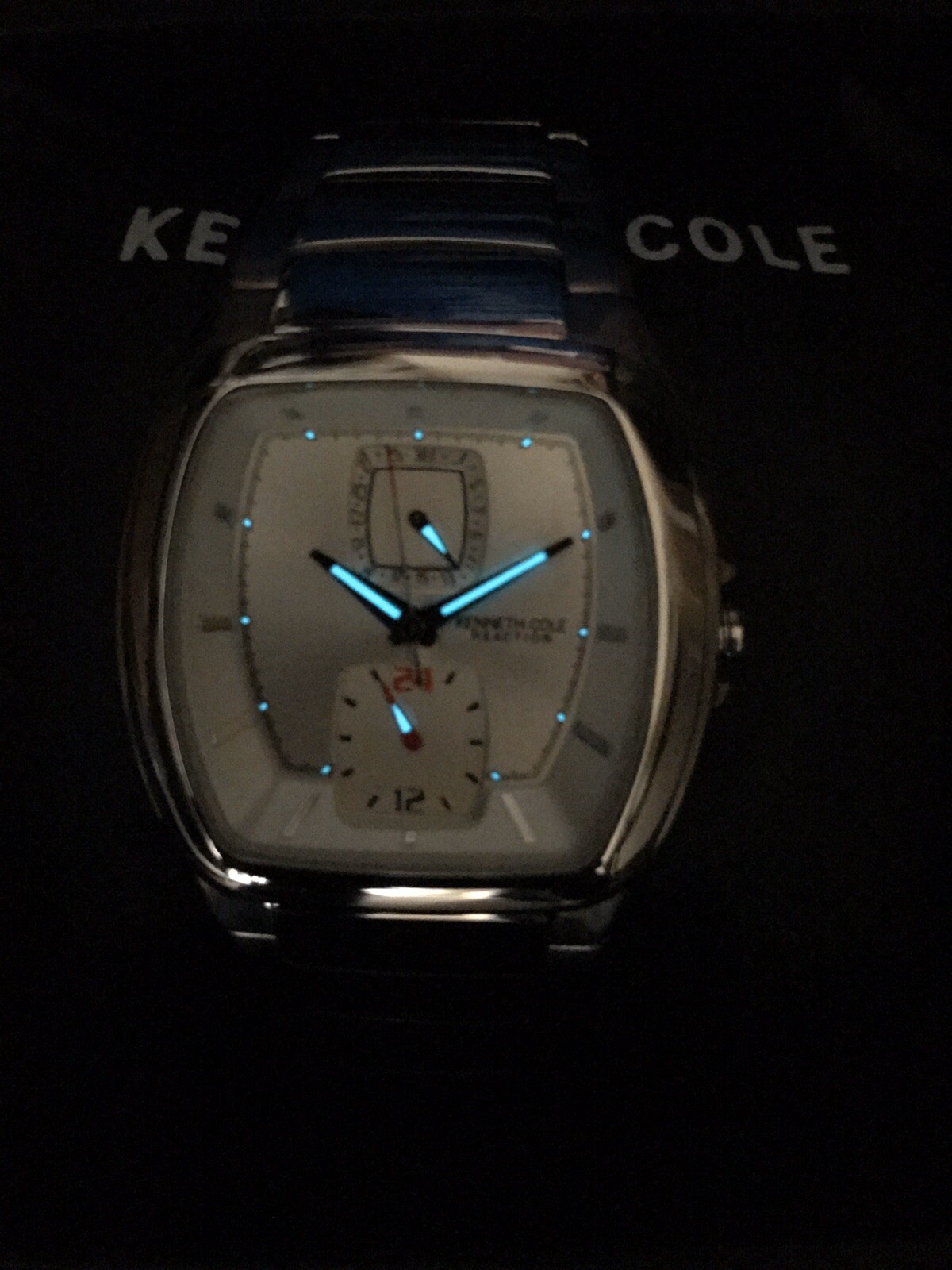 Kenneth Cole Reaction Men’s KC3686 Barrel Tonneau Shape Stainless Steel Watch