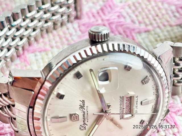[B1Y] Ricoh Dynamic Wide 8 Vintage Day-Date Automatic Watch [j8n]