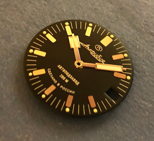 SILVER/WHITE VOSTOK AMPHIBIAN KOMANDIRSKIE CUSTOM PADDLE WATCH HANDS