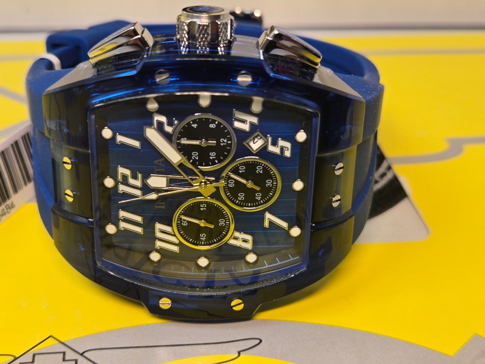 Invicta S1 Rally Anatomic Men’s Watch 47mm, Blue with Blue Bezel & Dial NEW!