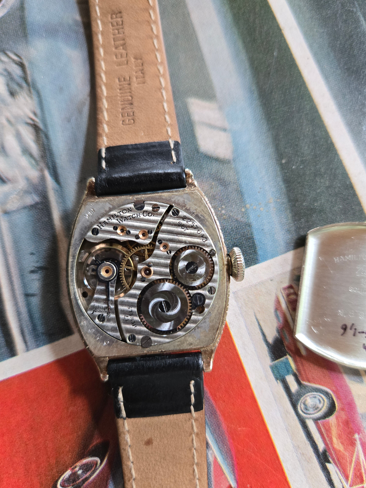 Antique 1927 Men’s Solid 14K white gold Hamilton “Barrel” manual watch