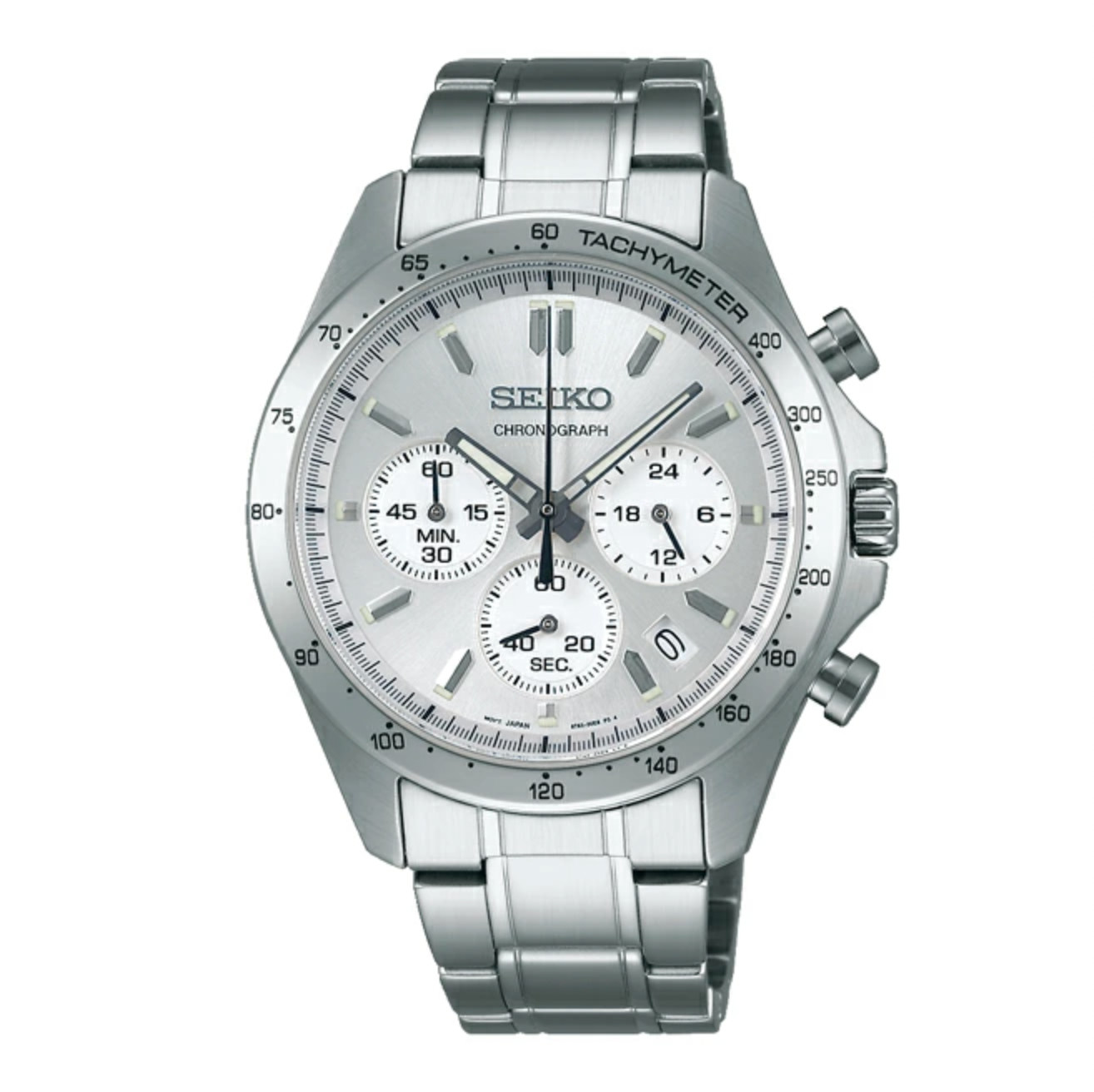 SEIKO Spirit SBTR009 Silver Chronograph Quartz Stainless Men’s Watch New in Box