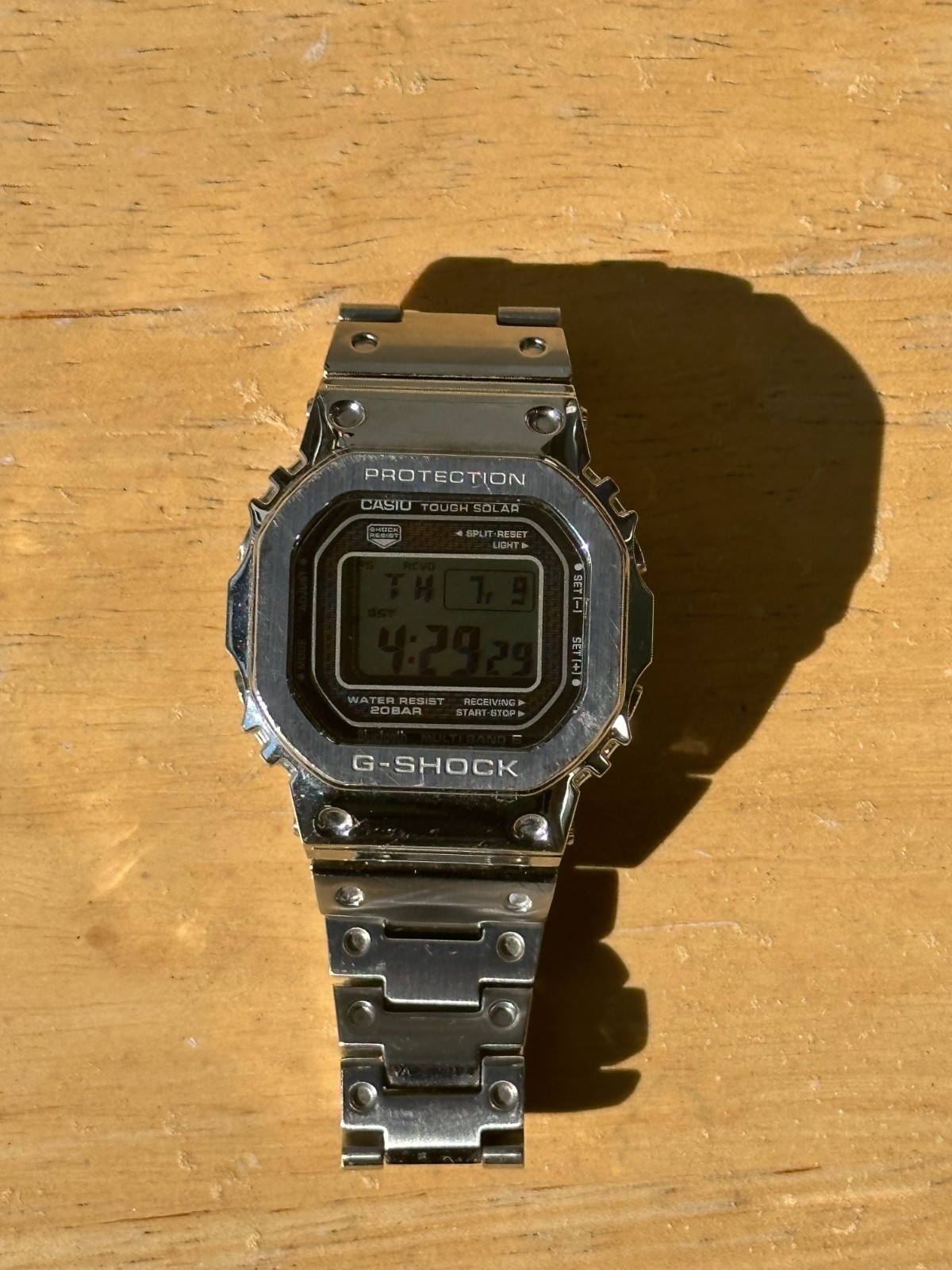 G-Shock Full Metal Silver Bluetooth Tough Solar Men’s Watch GMW-B5000D