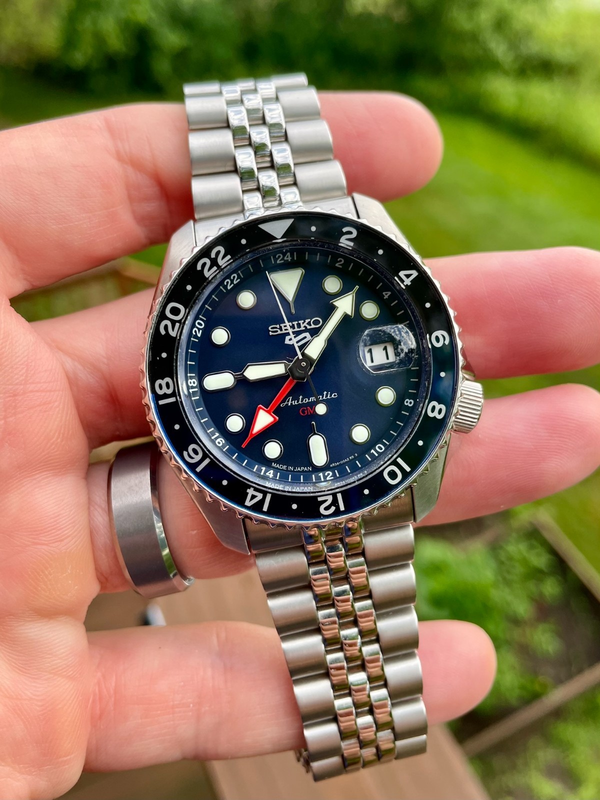 Seiko 5 Five Sports SSK003 GMT Automatic Watch SSK003J1 Blue Dial Made in Japan