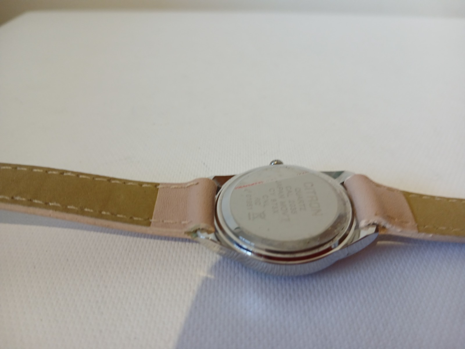 CITRON multicolour stones and pink strap ladies watch new battery