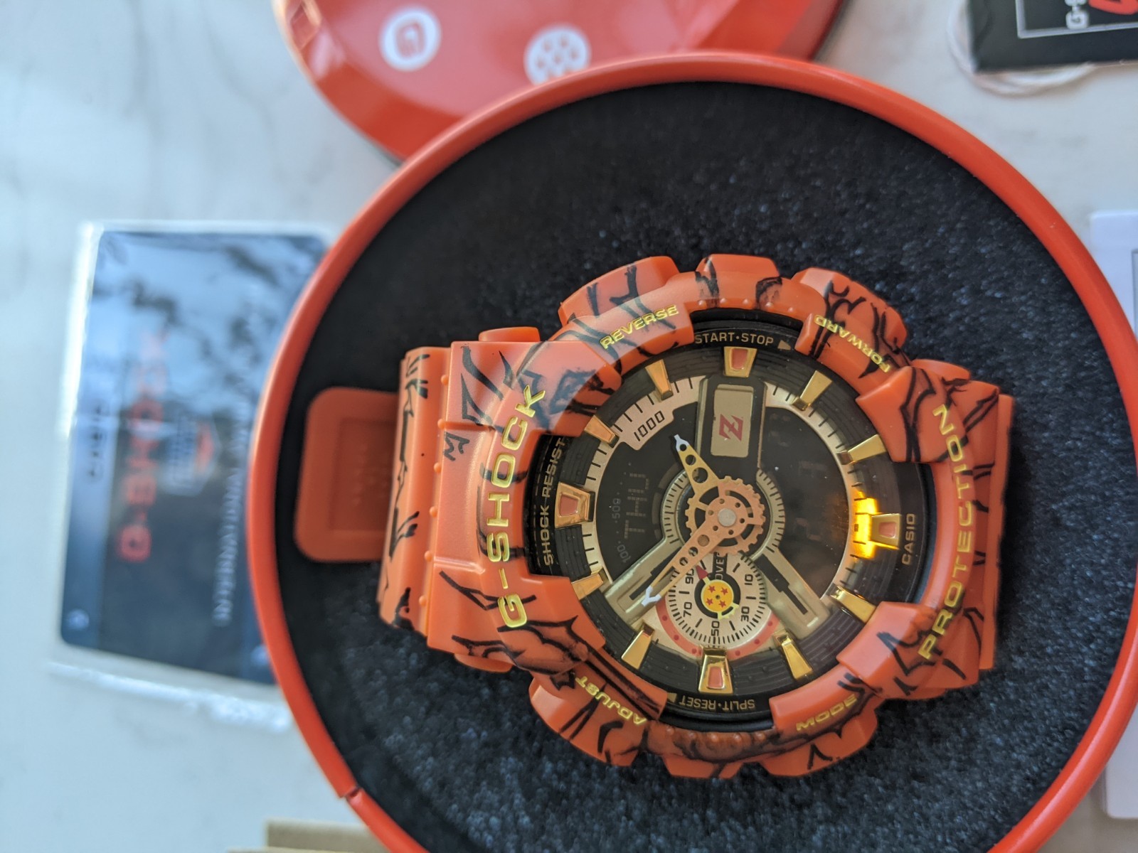 Casio G-Shock GA-110 Dragon Ball Z Orange Anime Quartz Digital Analog Watch