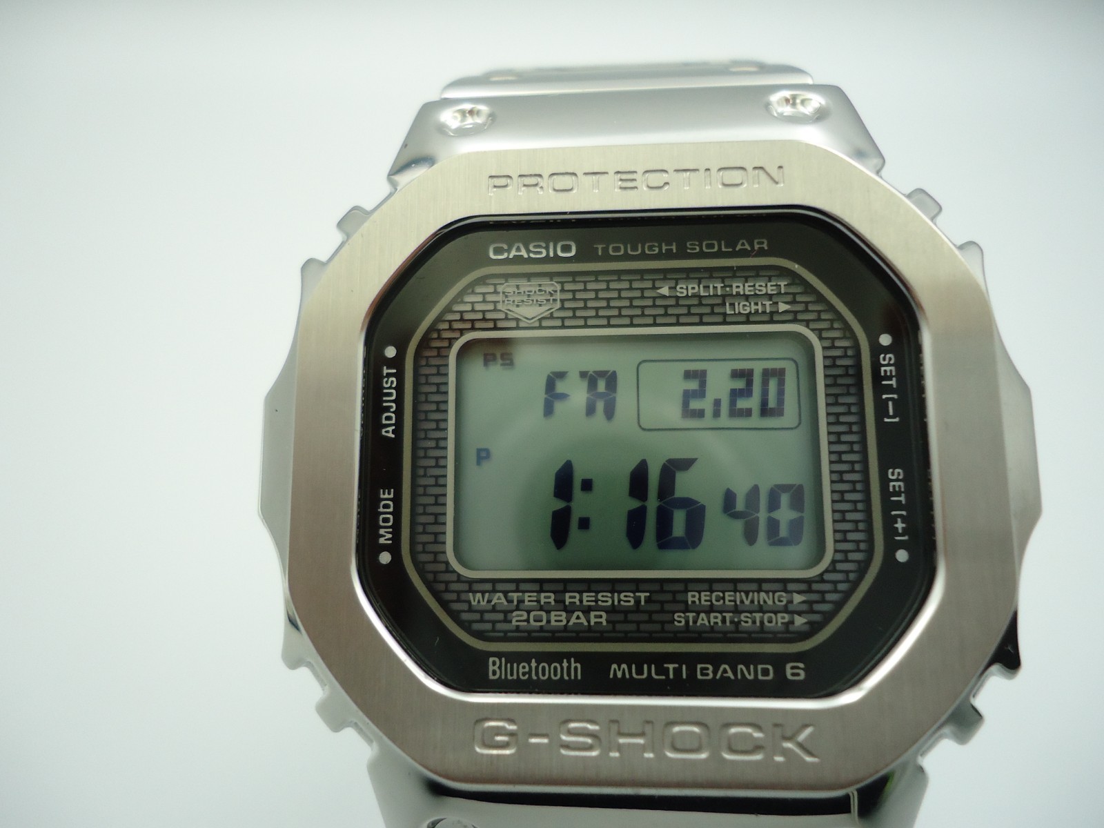 Casio G-Shock GMW-B5000D-1JF Full Metal Bluetooth Solar 5 Links Excellent