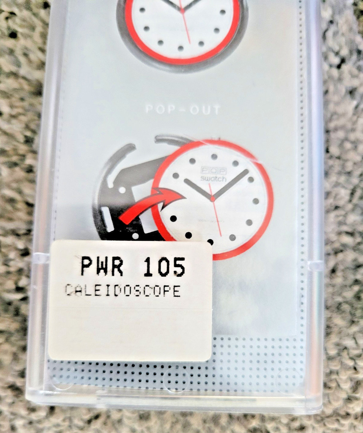 Vintage 1990 POP Swatch Watch PWR105 Caleidoscope with box and instruction sheet