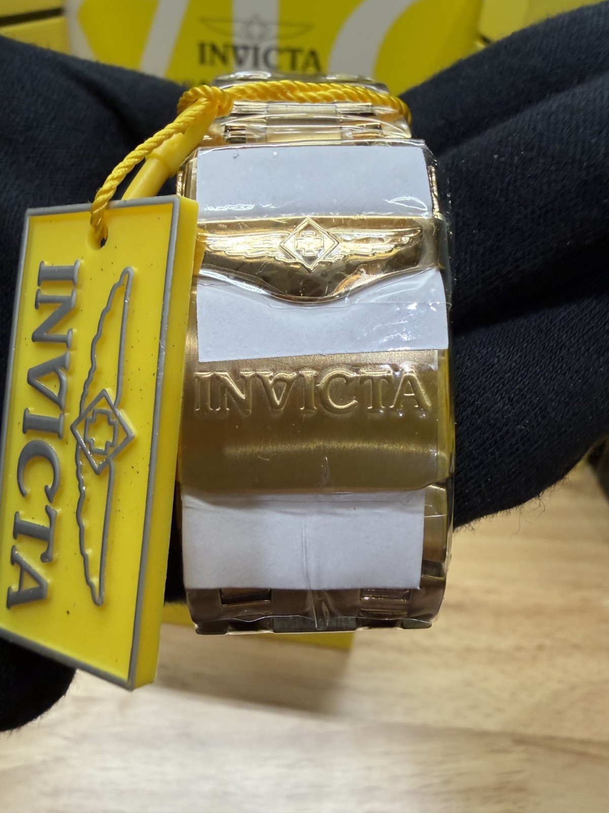 Invicta Bolt Tensora 34120 Men’s 50mm Gold Stainless Steel Cable Bezel Blue Dial