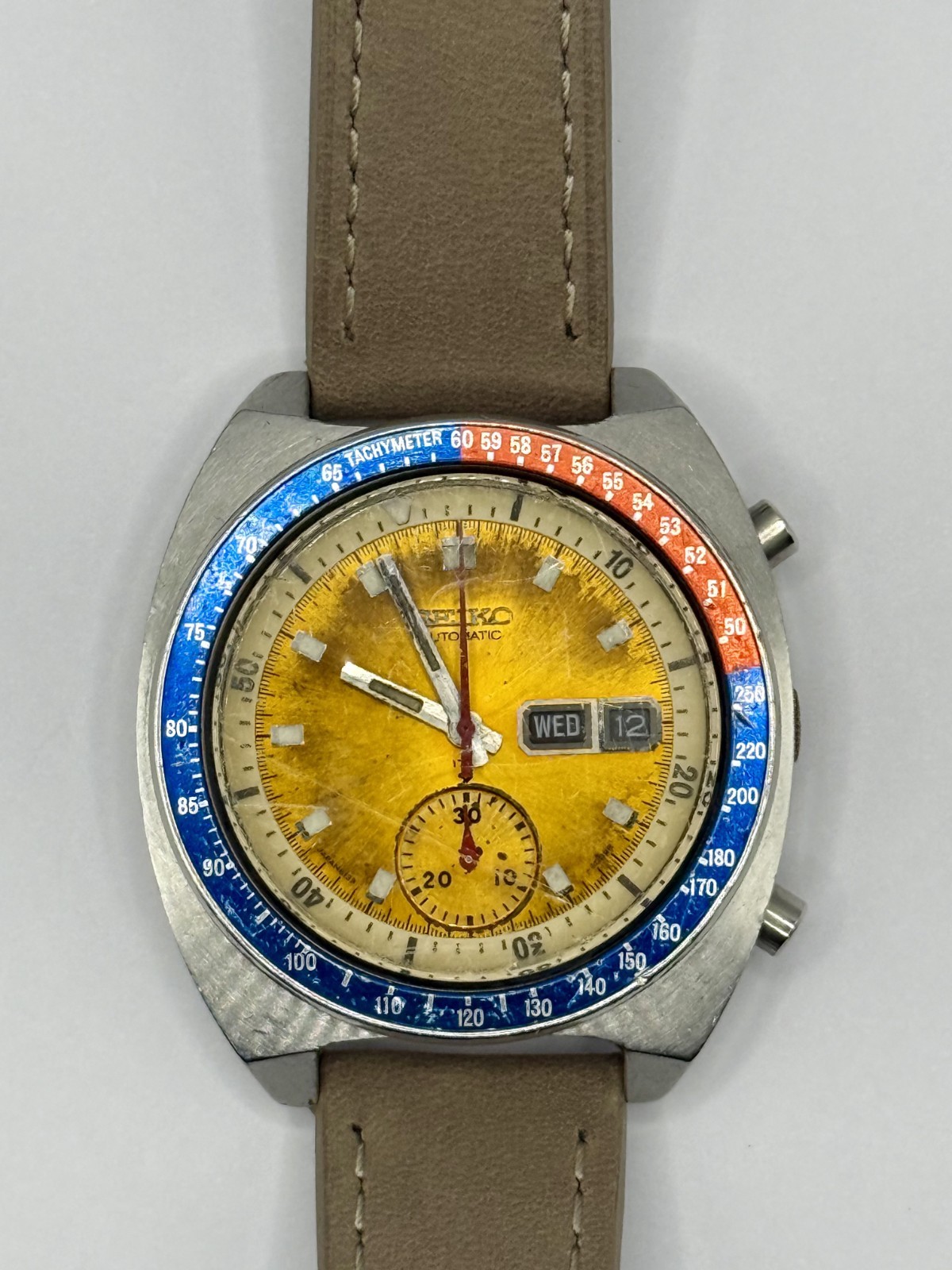 Seiko Pogue Chronograph 41mm Gold Day/Date Dial Automatic Men’s Watch 6139-6005