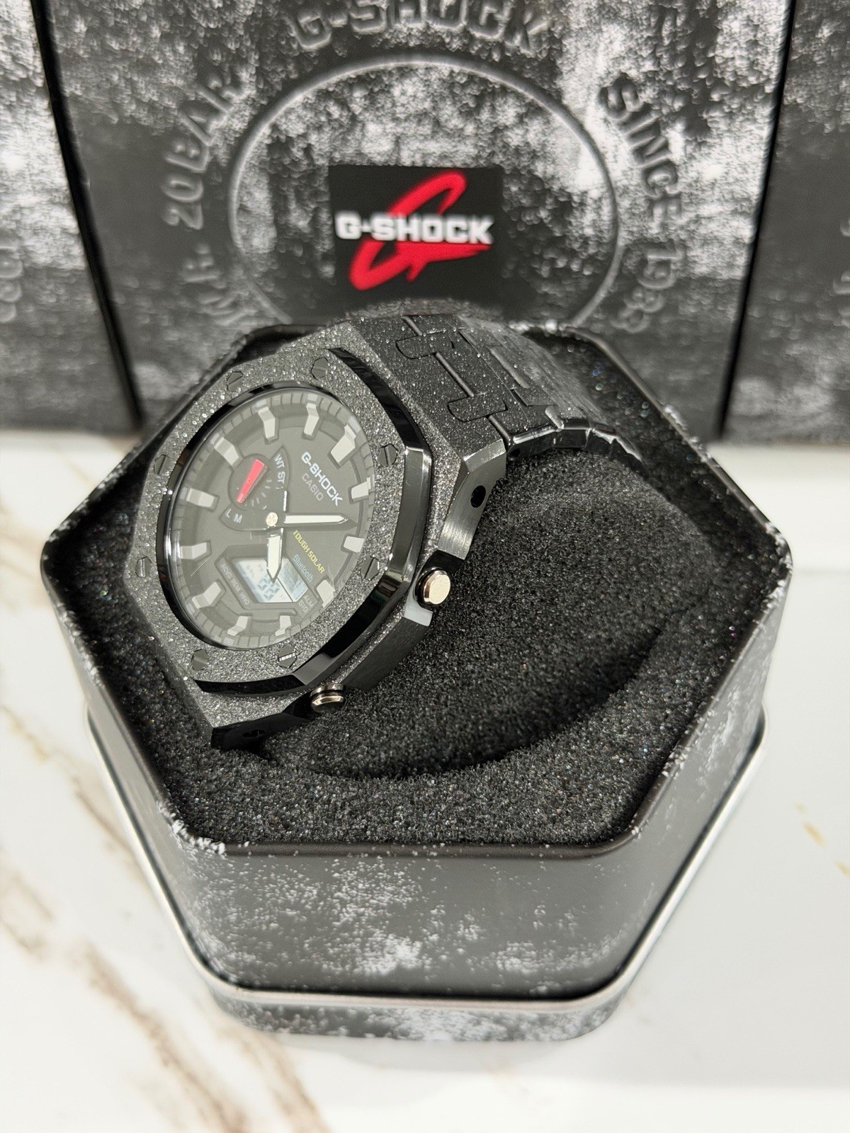 Casio GA-2100 G-Shock Watch – Sandblasted Black Frosted – Black Dial
