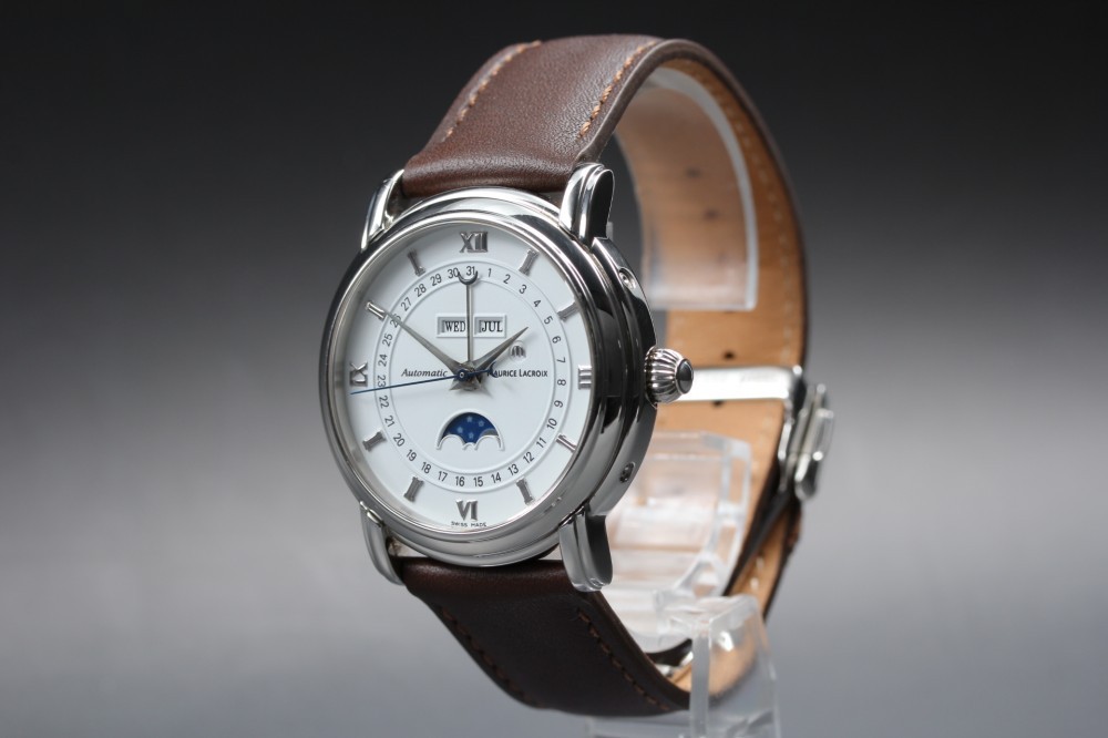 N MINT Maurice Lacroix Masterpiece MP6347 Moon Phase Triple Calendar Auto Men’s