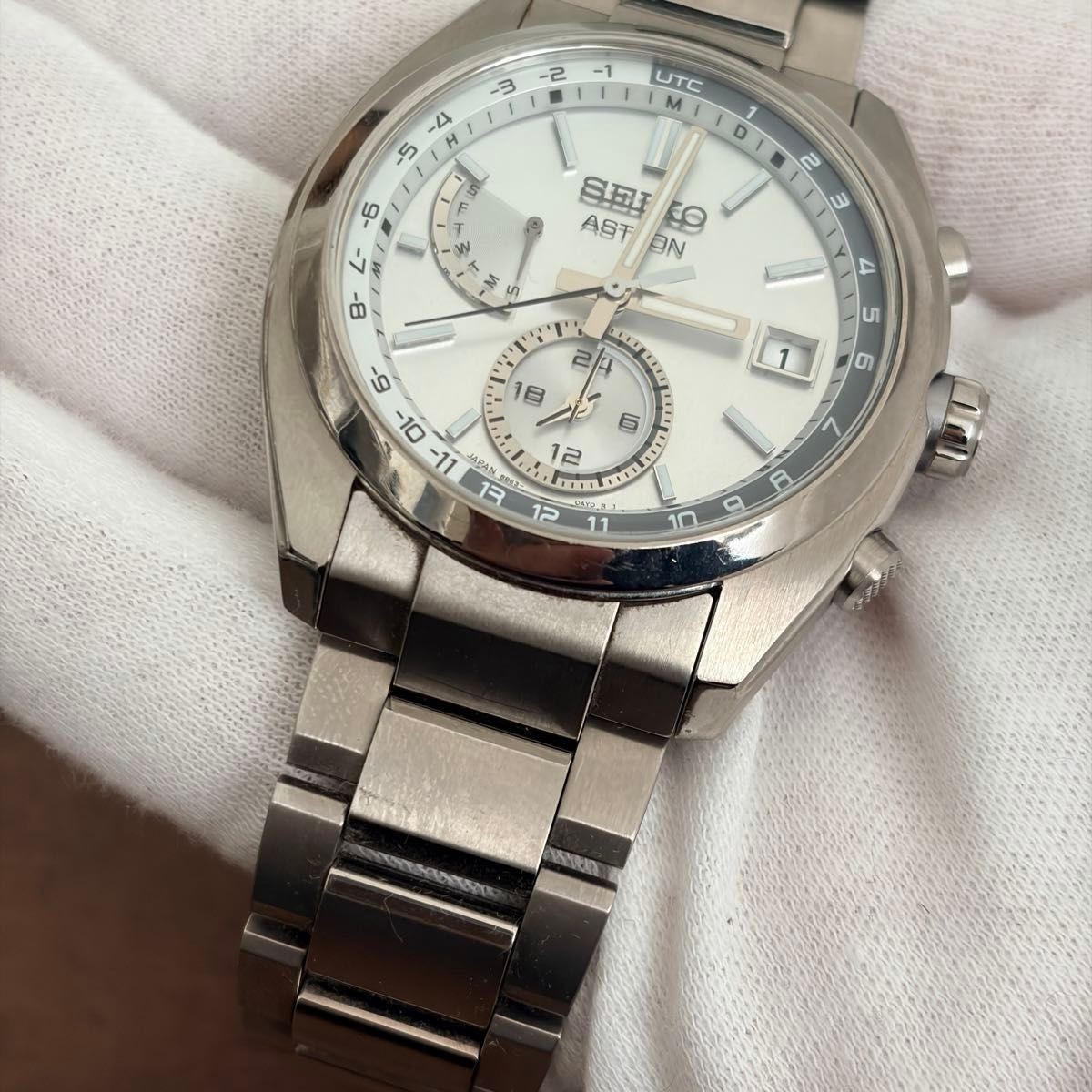 [B1P] SEIKO Astron SBXY009 Silver Titanium Radio Solar Watch [x9p]