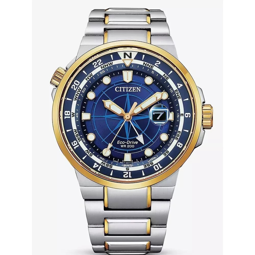 Citizen BJ7144-52L Endeavor Dual Time Date Blue Dial Sapphire Men’s Watch $595