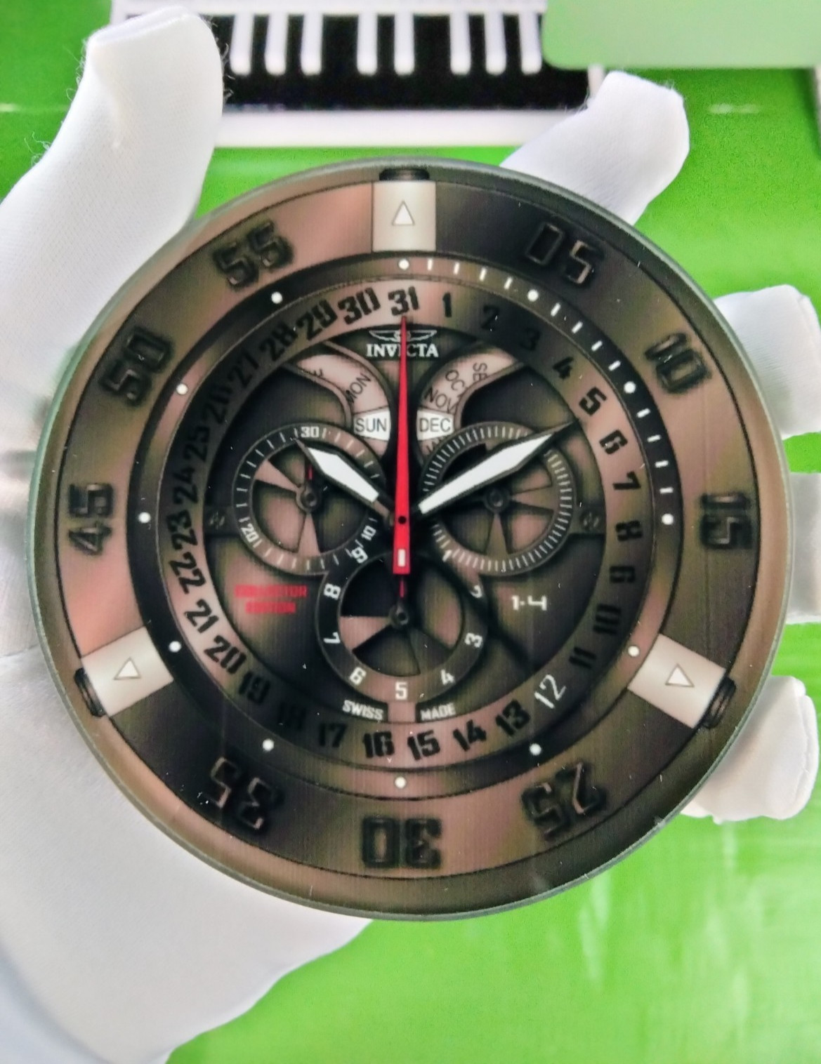 Faded Lines Invicta 6 Pc Watch Reserve FL-CS-109 Dial Glass Coaster Set in Box
