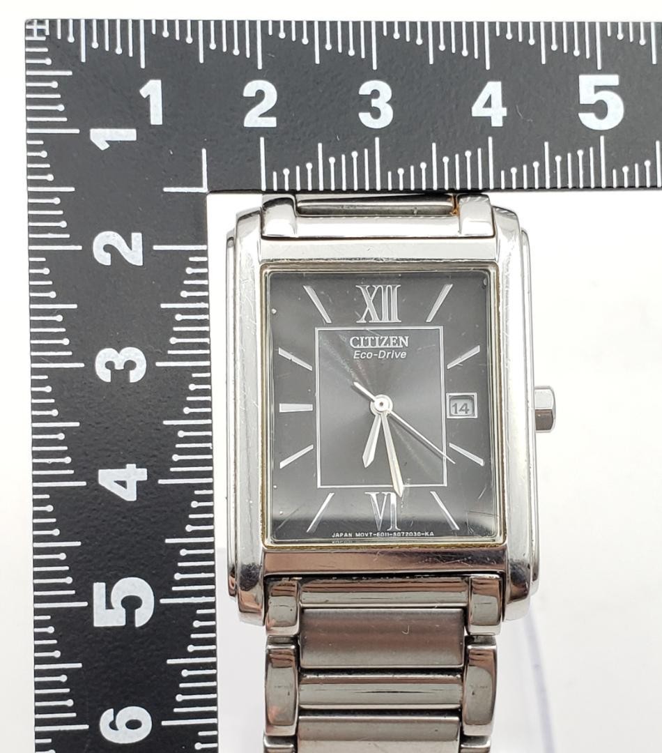 [Working] CITIZEN Eco-Drive E011-S045193 Square 【USED】