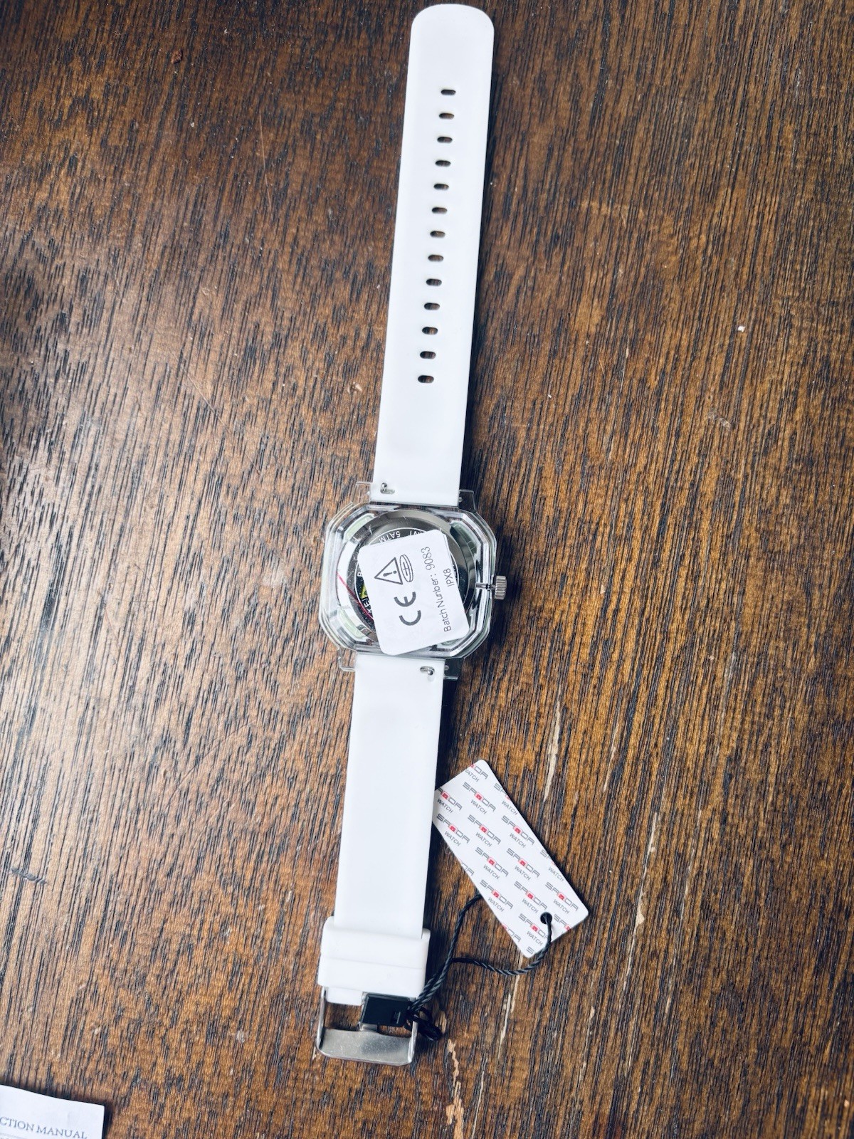 SANOA Neutral Quartz Watch Simple and Cute White Colored TPU Strap Watch
