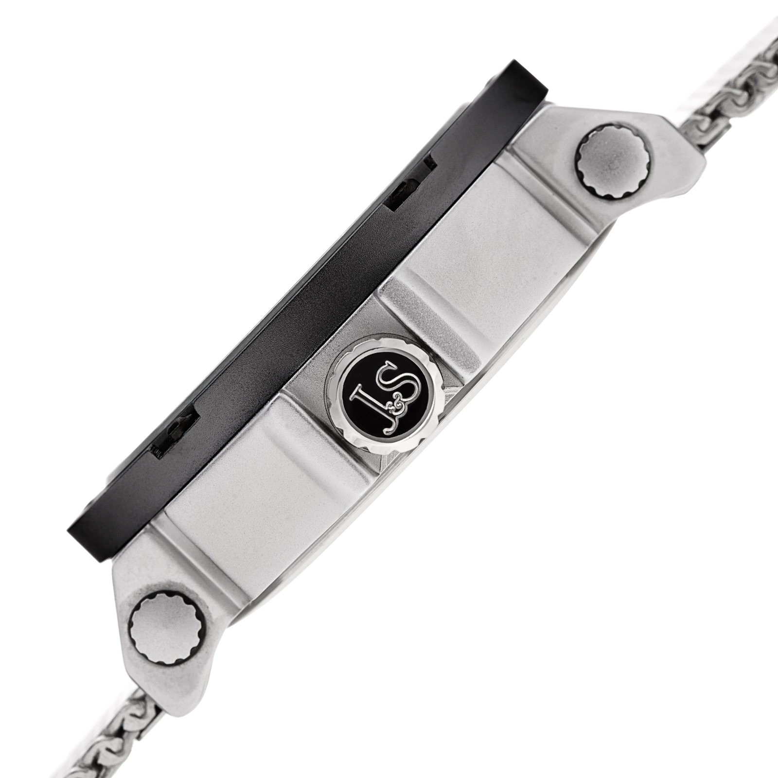Joshua & Sons JX132RD Multifunction Black Dual Date Wheel Stainless Steel Watch