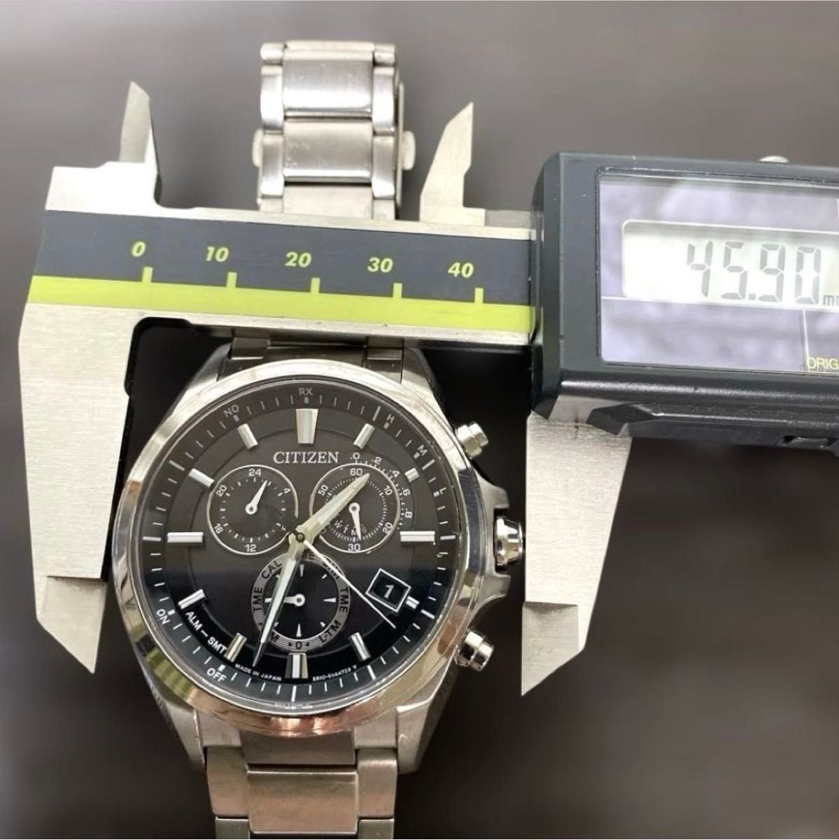 Citizen Attesa AT3050-51E Eco-Drive Radio Chrono Black Dial Titanium Watch Japan