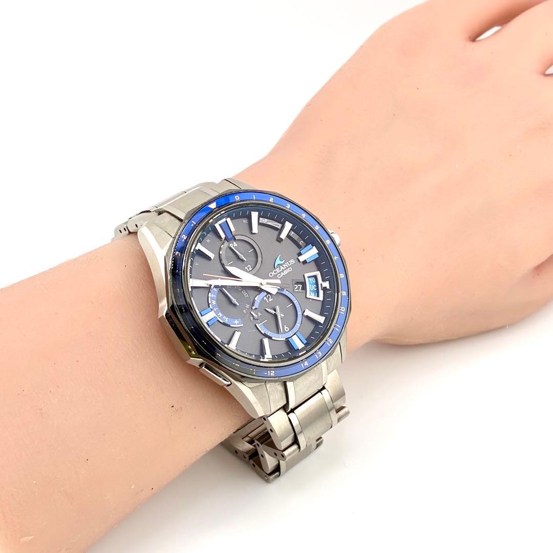 Casio Oceanus OCW-G2000 Solar Radio Chronograph Titanium good condition japan
