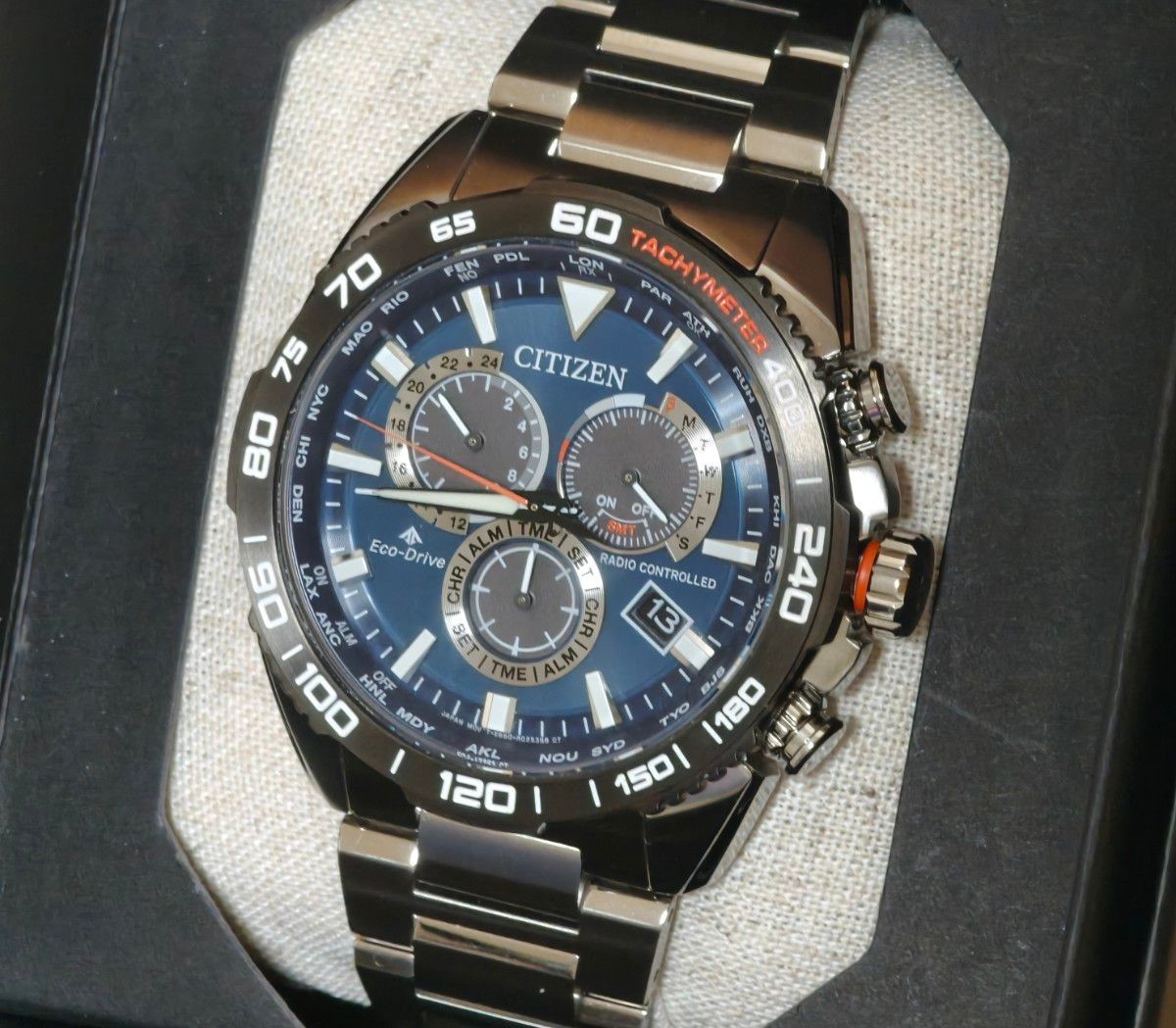 Good Condition Citizen Promaster Eco Drive E660 R010514 Solar Radio Men’s CITIZE