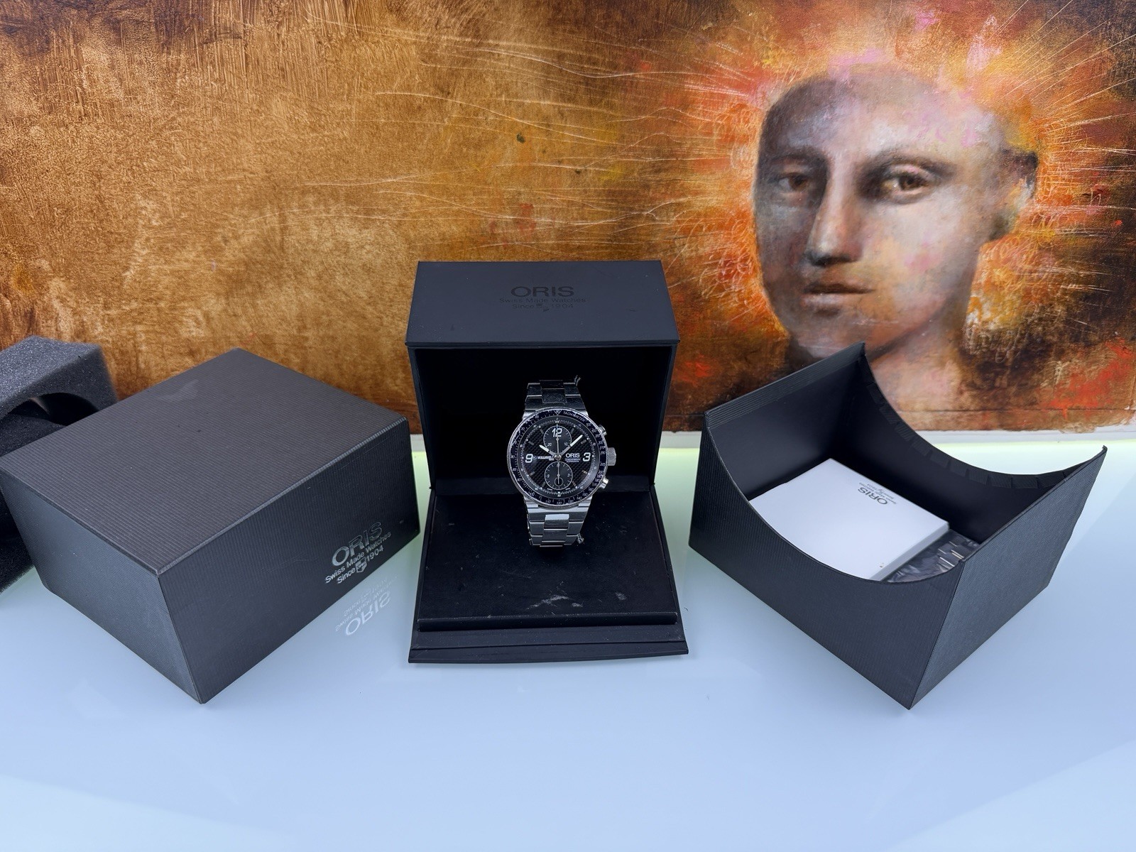 Oris Williams F1 Chronograph 45mm 673 7563 4184 FULL SET AS-IS NON-RUNNING