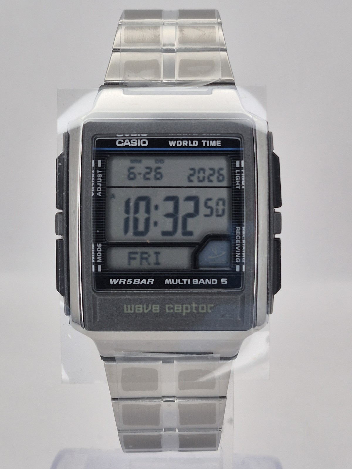 CASIO WAVE CEPTOR WV-59RD-1AJF Men’s Quartz Watch Digital Silver NEW Japan
