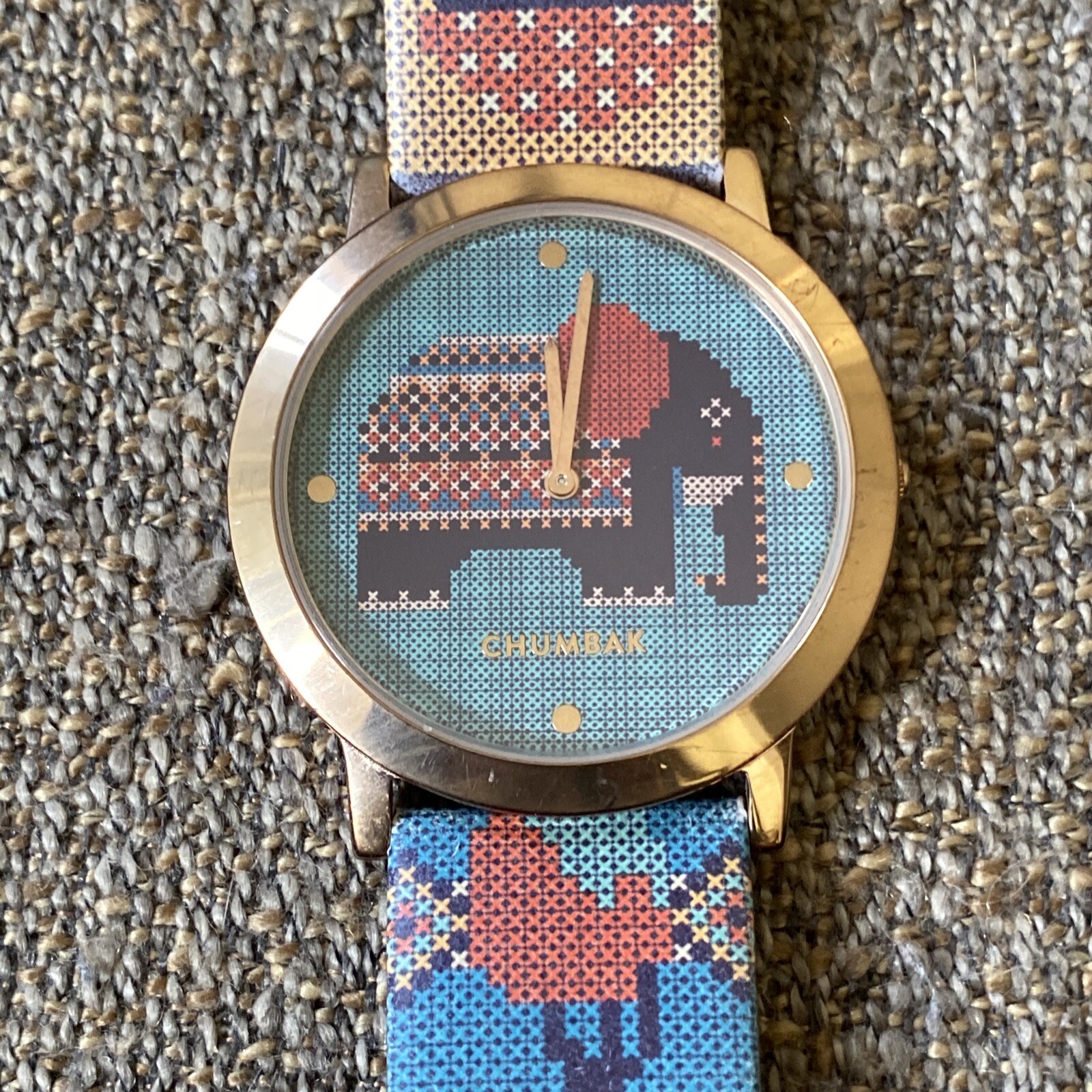 Chumbak Teal Tribal Elephant Aztec Watch – Multicolour