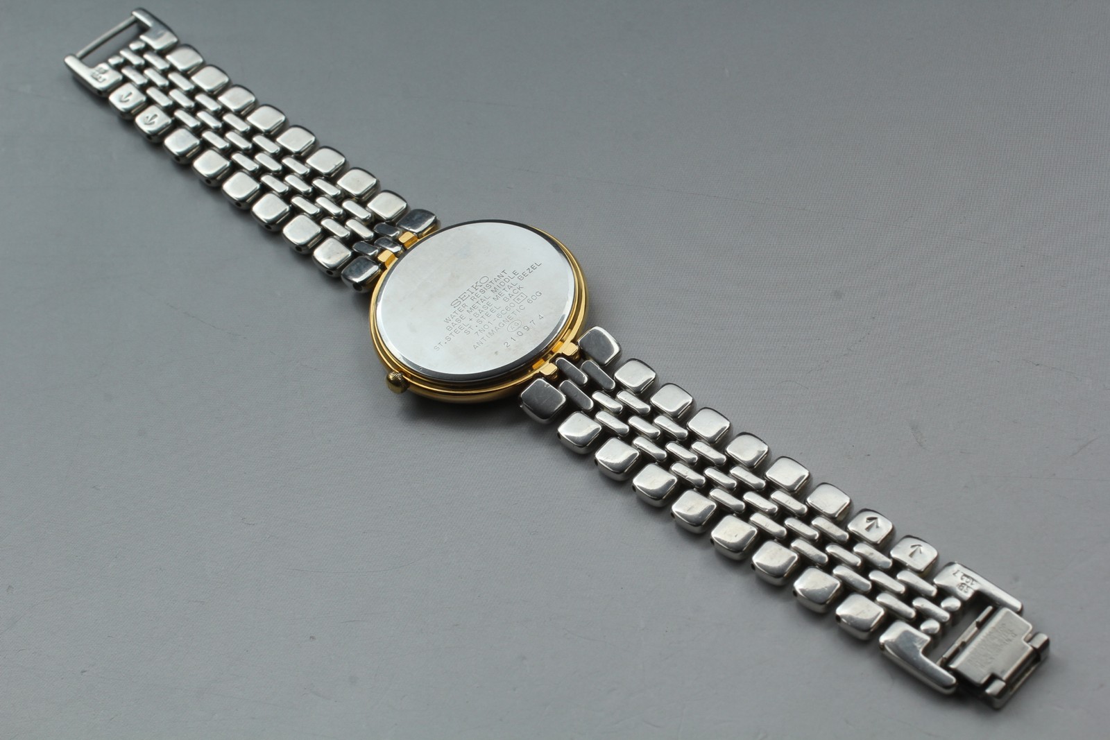 Vintage1992[N MINT] Seiko Lucent 7N01-6C60 Gold Tone Roman 30mm Qz Men’s Watch