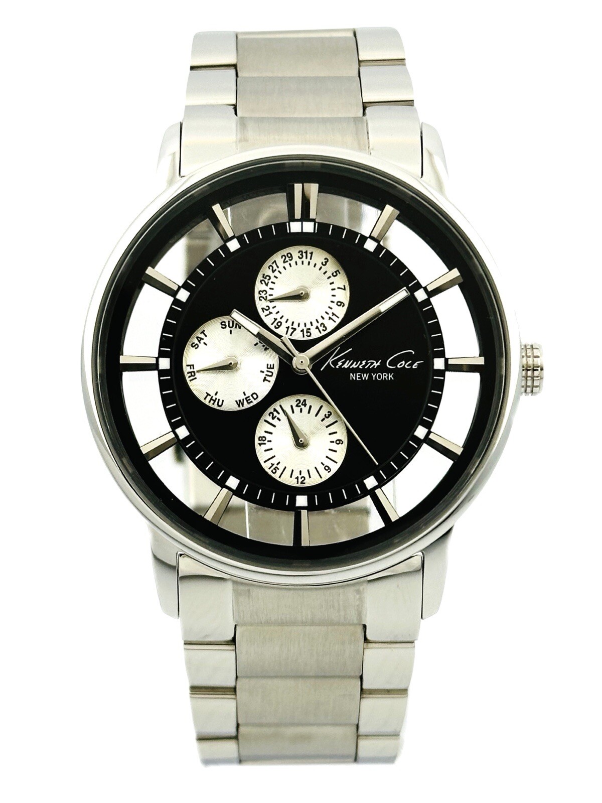 Kenneth Cole KC9115 Men’s See-through transparent Black Dial Bracelet Watch