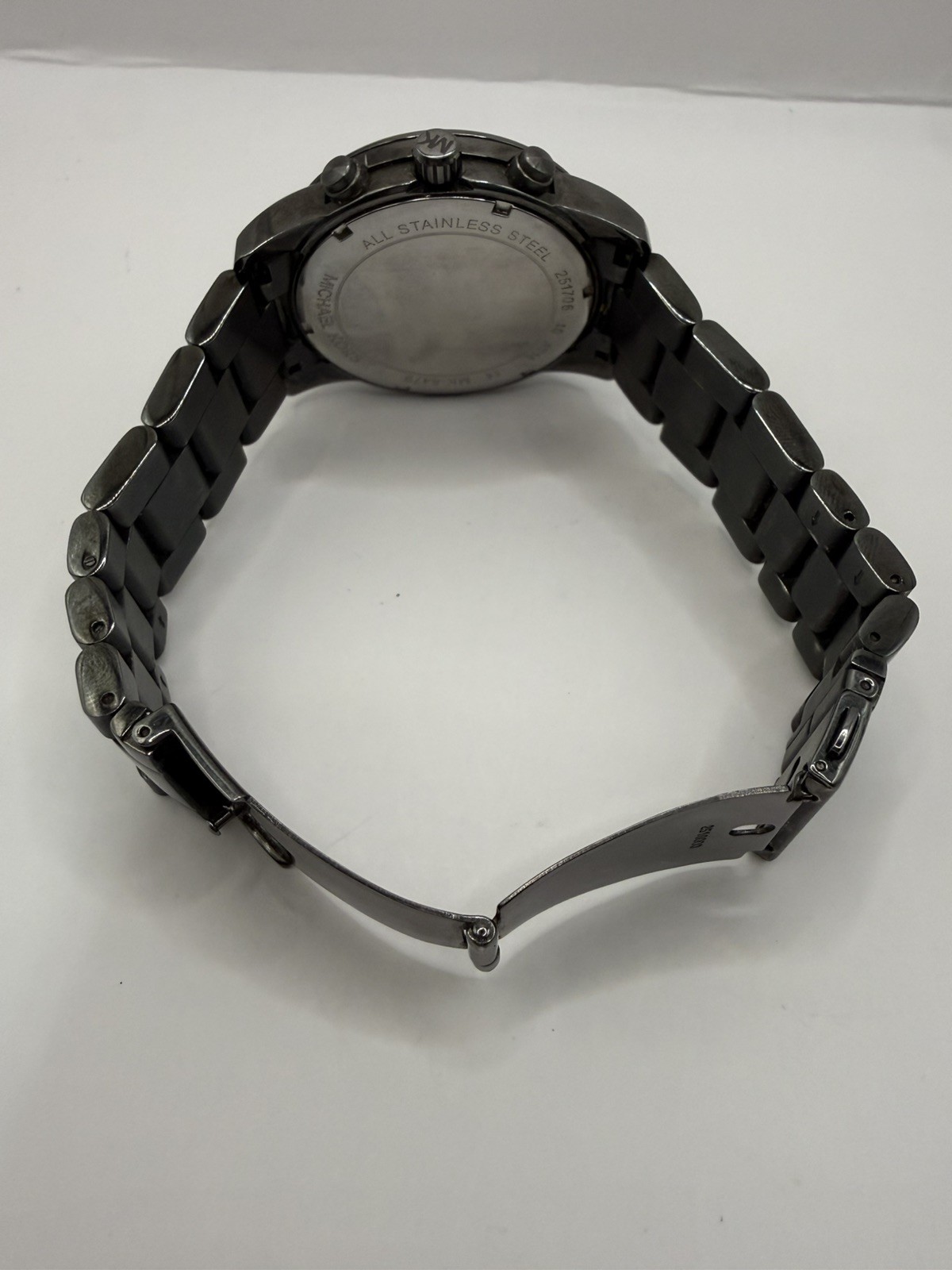 Michael Kors MK-8479 Men’s Chronograph Watch Gunmetal Black Stainless Steel 8″