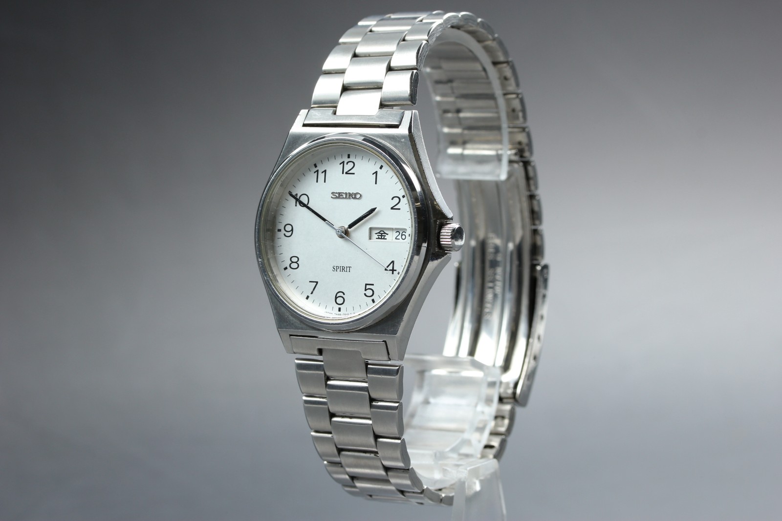 [Near MINT] SEIKO Spirit 7N48-7000 34mm White Dial Qz Men’s Watch from JAPAN