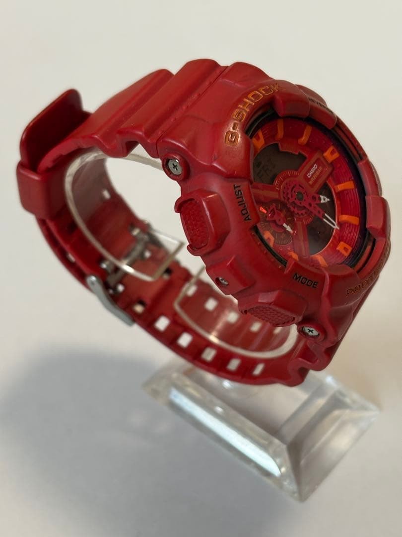 CASIO G-SHOCK Digital-Analog Watch, Red GA-110AC