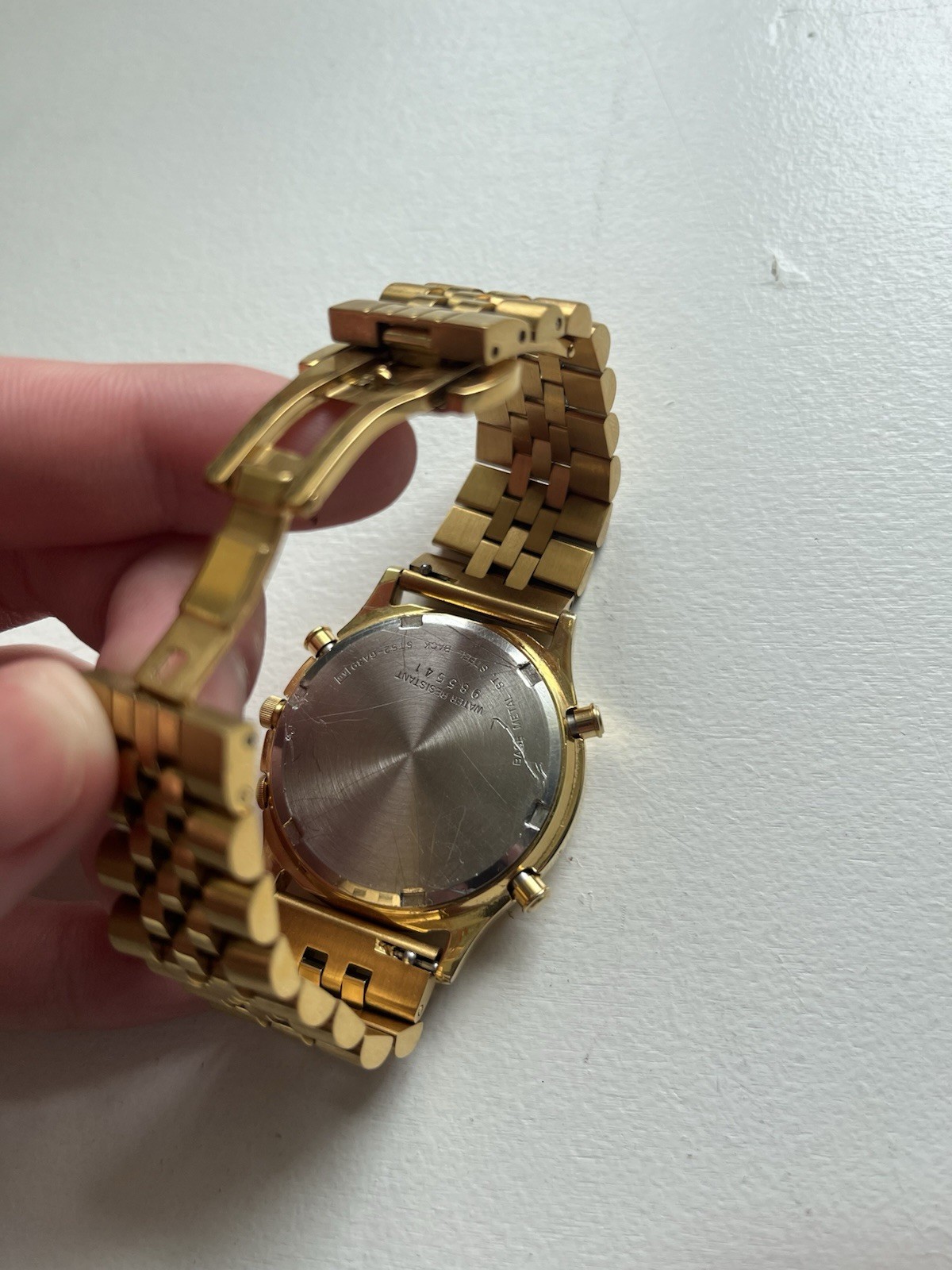 Unique Vintage SEIKO GMT World Timer Mens Quartz Watch Gold Alarm Date 36 Mm
