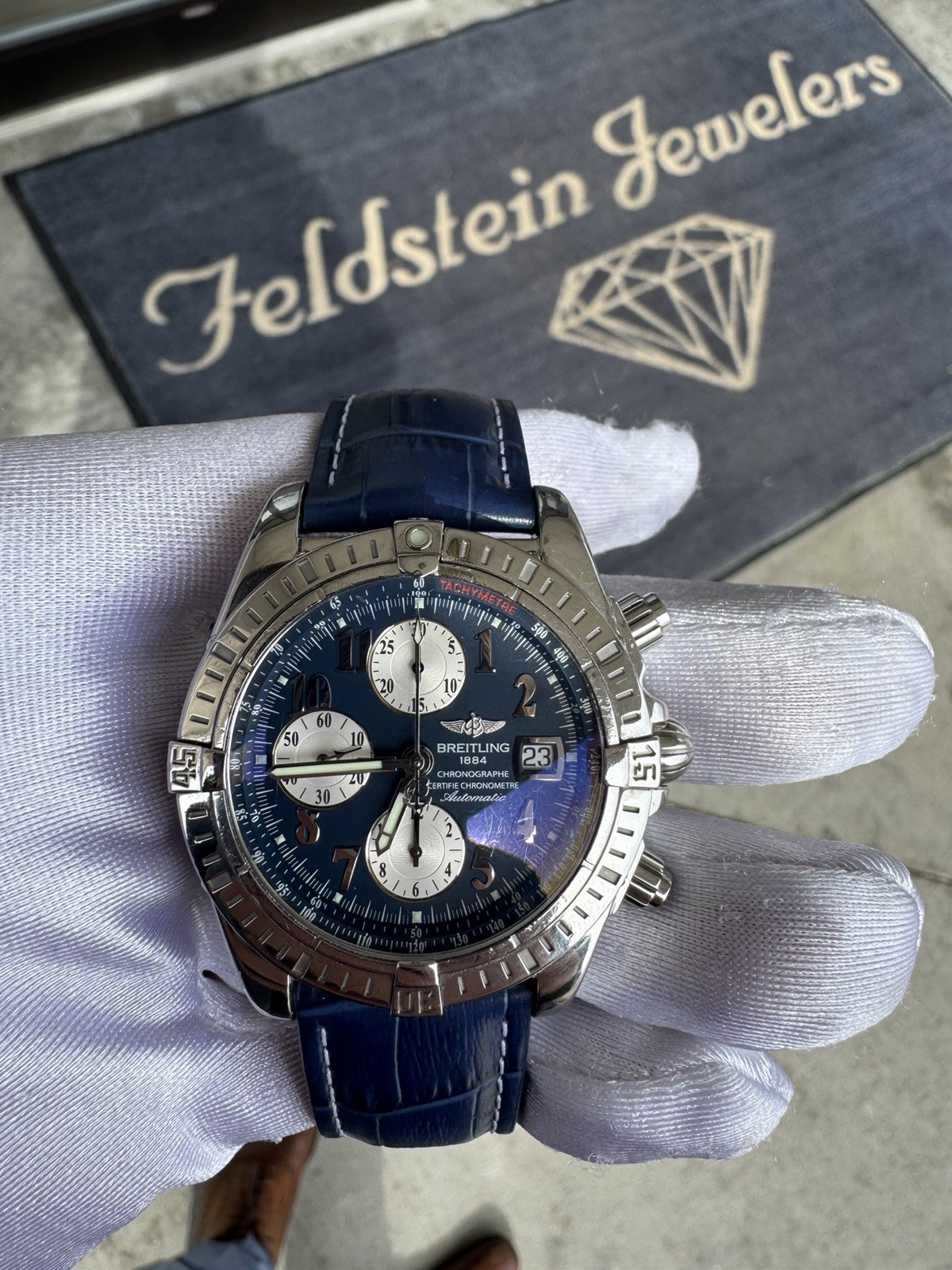 Breitling Chronomat Evolution 44mm Blue Dial (Ref. A13356)